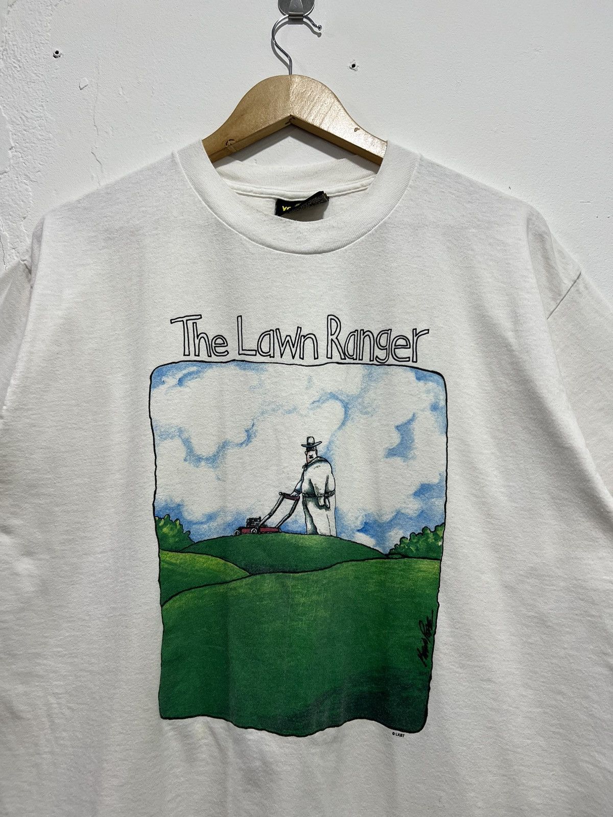 Vintage Vintage 90’s The Lawn Ranger Parody Tshirt Size US XL / EU 56 / 4 - 2 Thumbnail