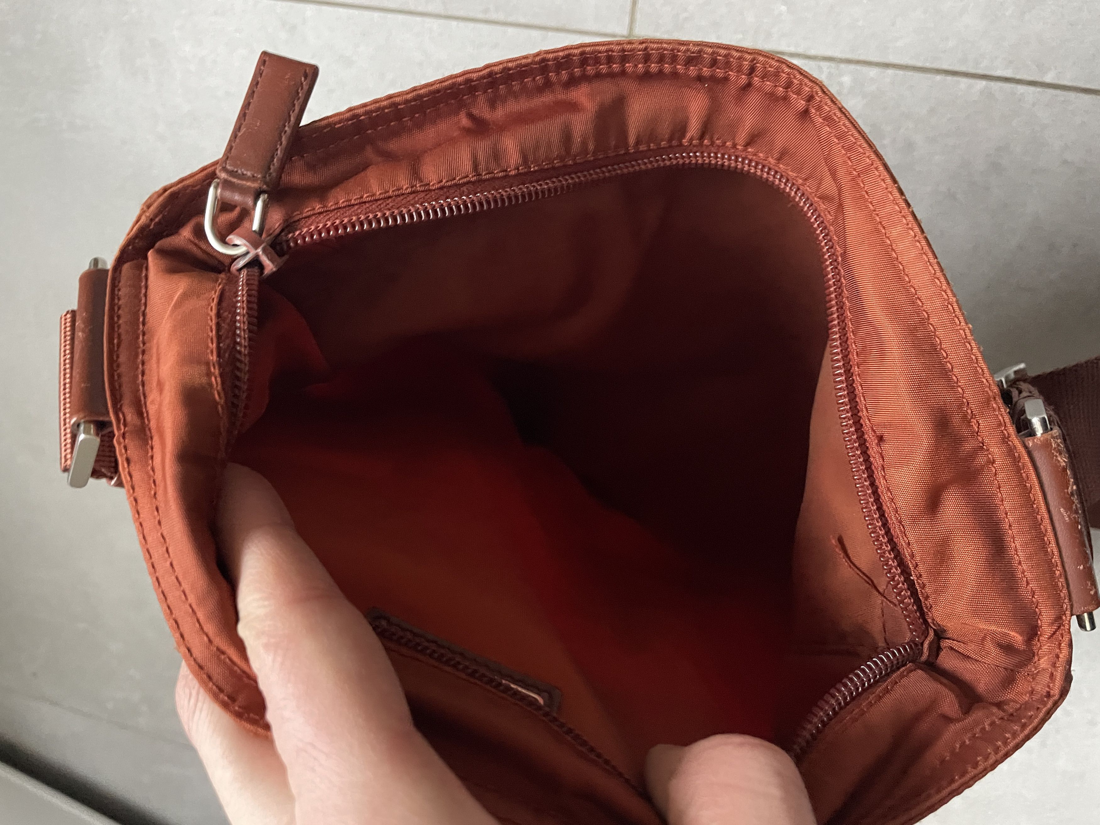 Prada Y2K PRADA BRICK ORANGE BROWN NYLON SHOULDER BAG Size ONE SIZE - 7 Thumbnail