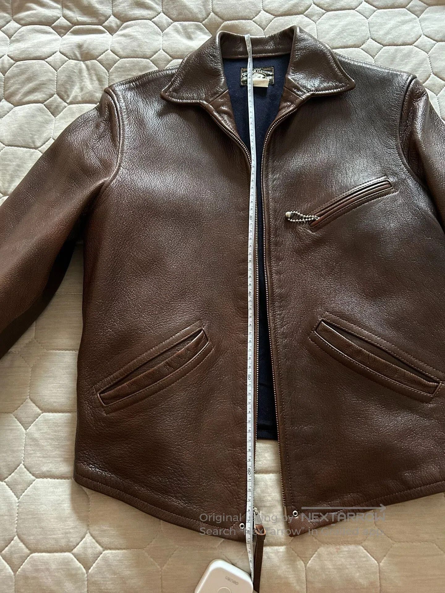 Freewheelers vintage brown goat leather jacket. Size US M / EU 48-50 / 2 - 7 Thumbnail