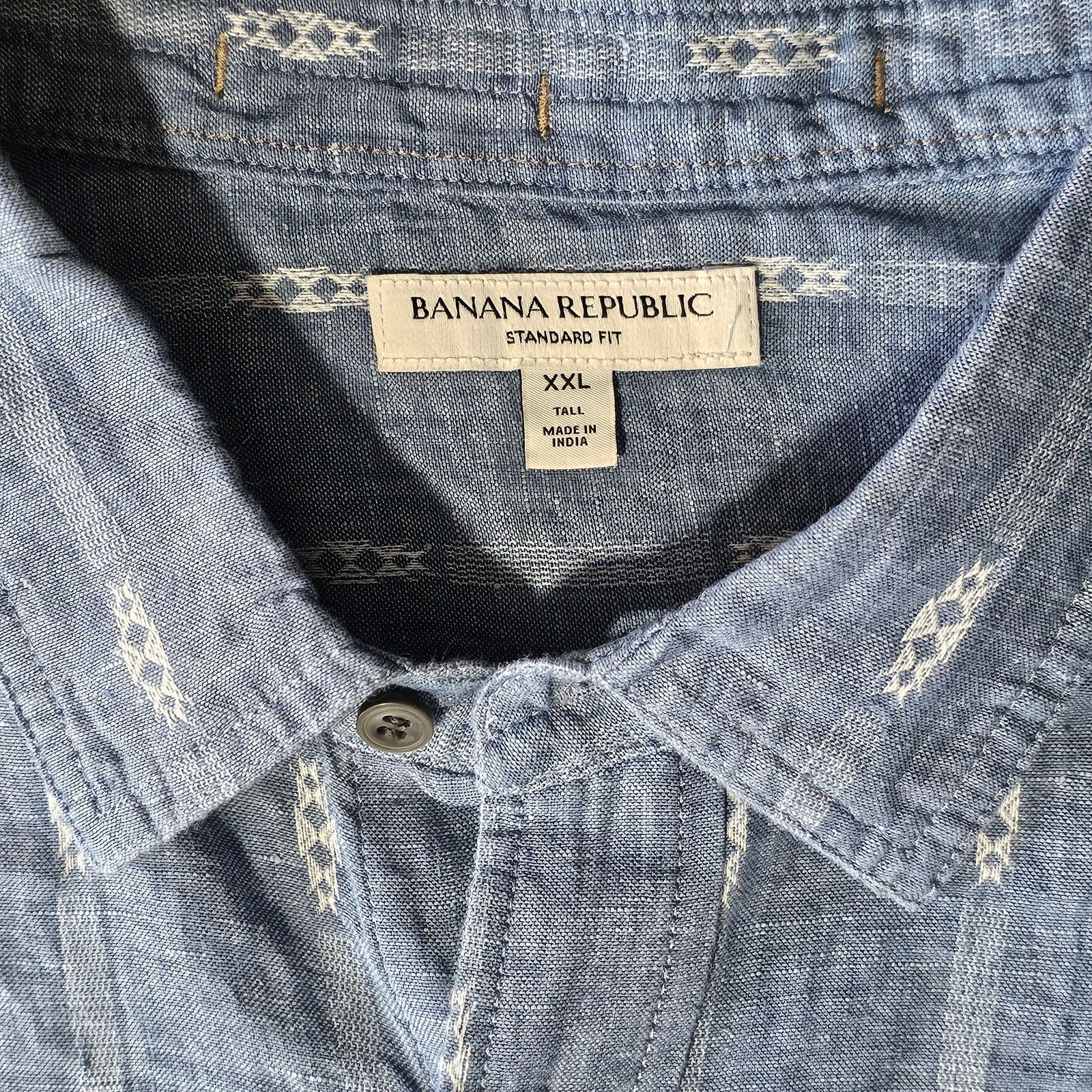 Banana Republic BANANA REPUBLIC Cotton Linen Button Down Shirt Tall XXL Size US XXL / EU 58 / 5 - 8 Thumbnail