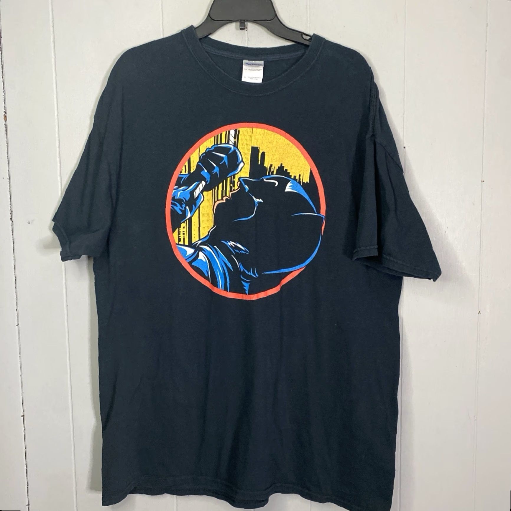 Gildan VINTAGE Batman Movie Promo T Shirt XL TG Y2K 23x31 Men Black Short Sleeve Gildan Big & Tall XLT Size US XL / EU 56 / 4 - 4 Thumbnail