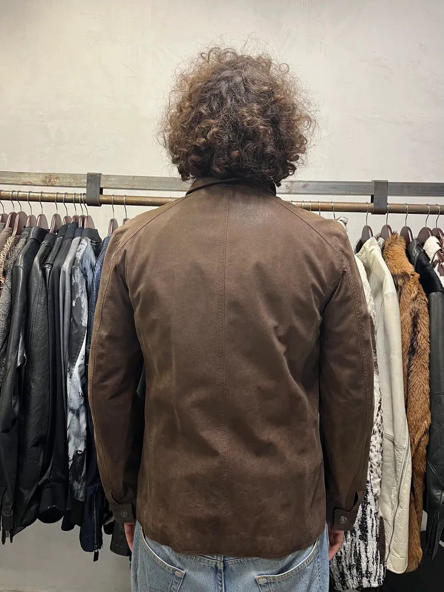 Emporio Armani SS2003 Emporio Armani Brown Leather Buttoned Jacket Size US M / EU 48-50 / 2 - 4 Thumbnail