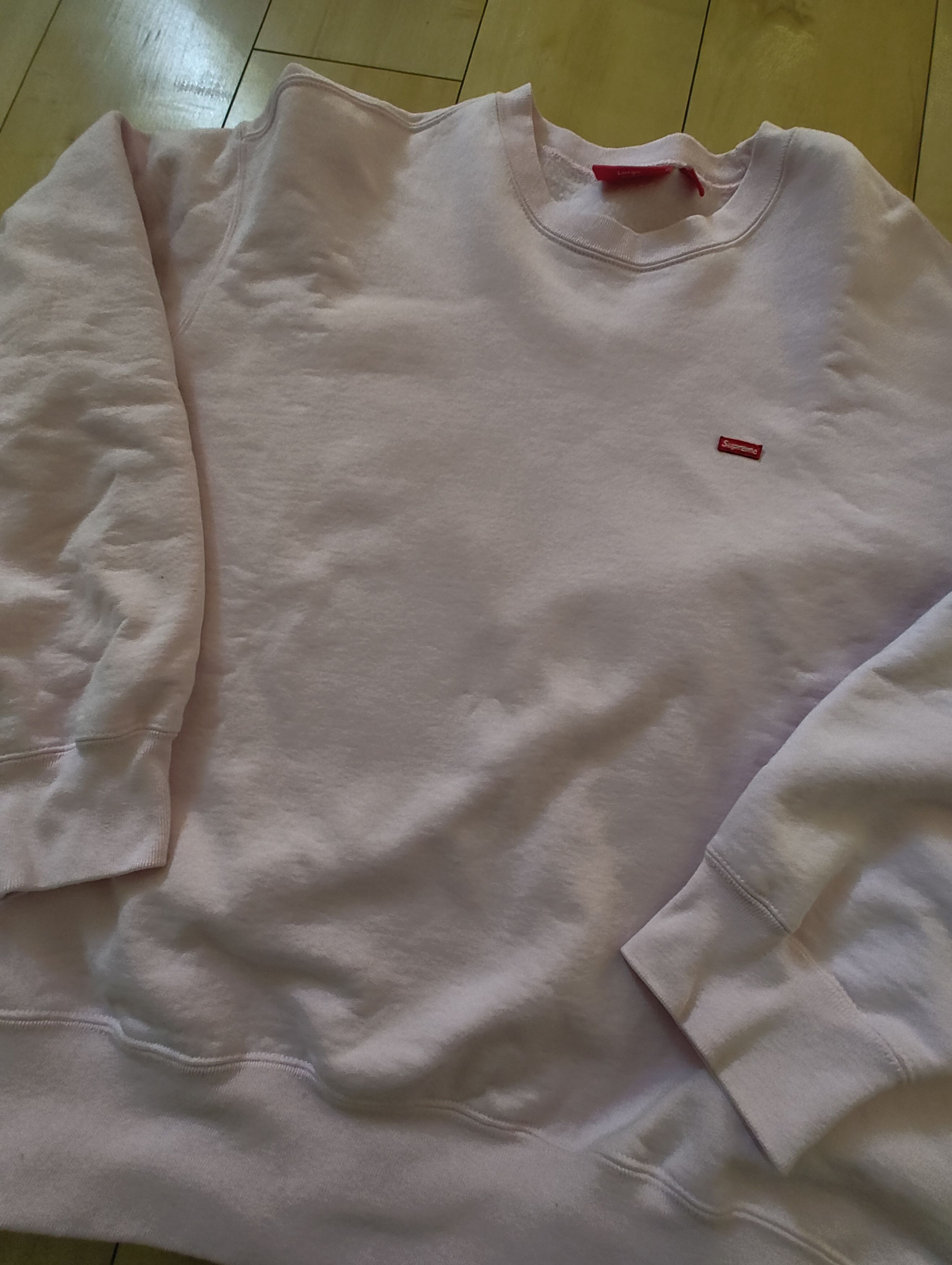 Supreme Supreme Box Logo Crewneck Light Pink Size US L / EU 52-54 / 3 - 4 Thumbnail