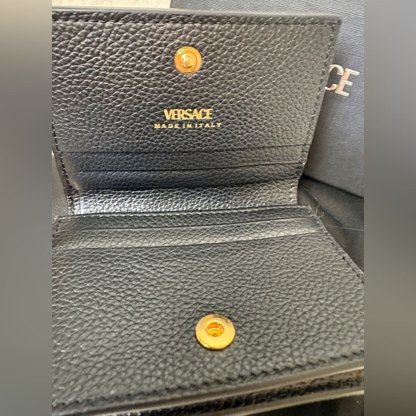 Versace Versace Black and Cream Snakeskin Wallet NWT Size ONE SIZE - 3 Thumbnail