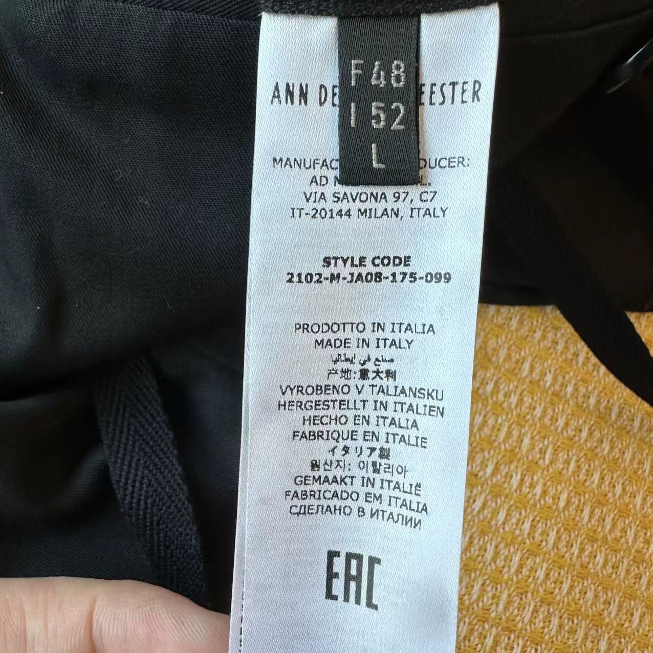 Ann Demeulemeester Ann Demeulemeester black loose tailored blazer 48 Size 48S - 7 Thumbnail