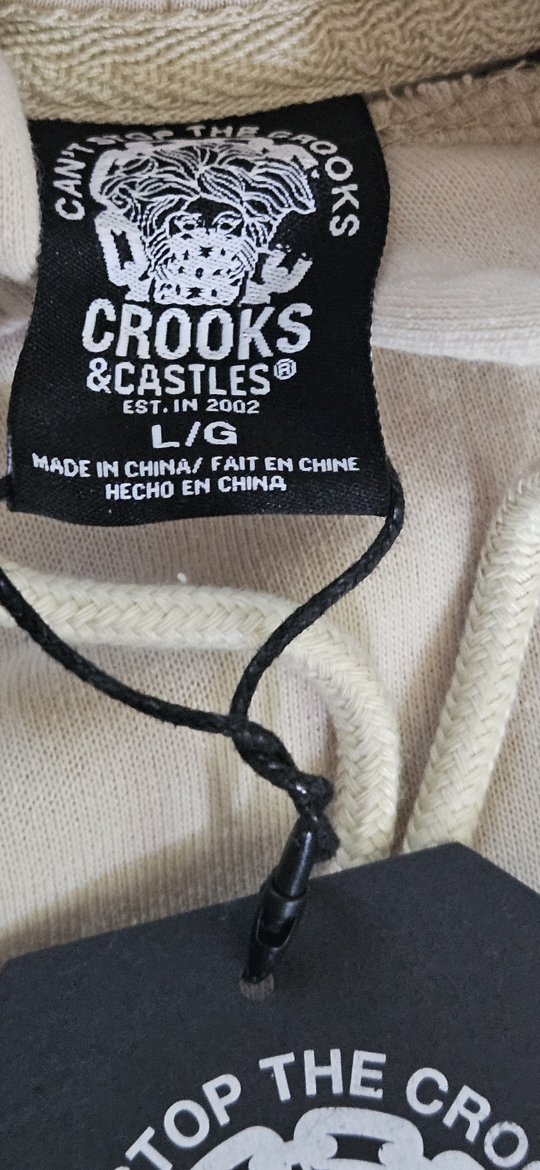 Crooks & Castles Crooks & Castles Men's Death Row Beige Hoodie Size Large Size US L / EU 52-54 / 3 - 4 Thumbnail