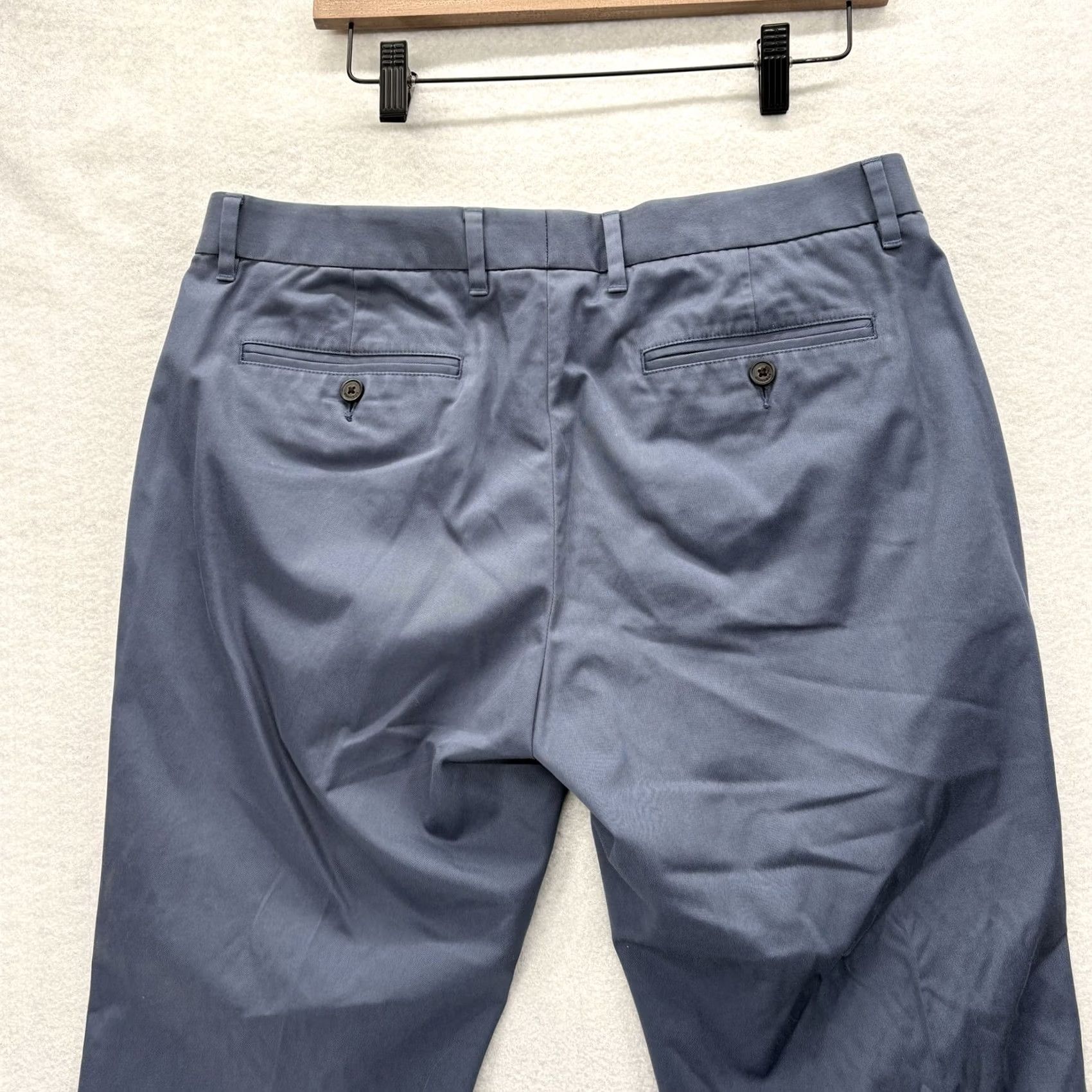 Bonobos Bonobos Chino Pants Mens 33x30 Blue Stretch Flat Front Straight Casual Business Baggy? Size US 33 - 4 Thumbnail