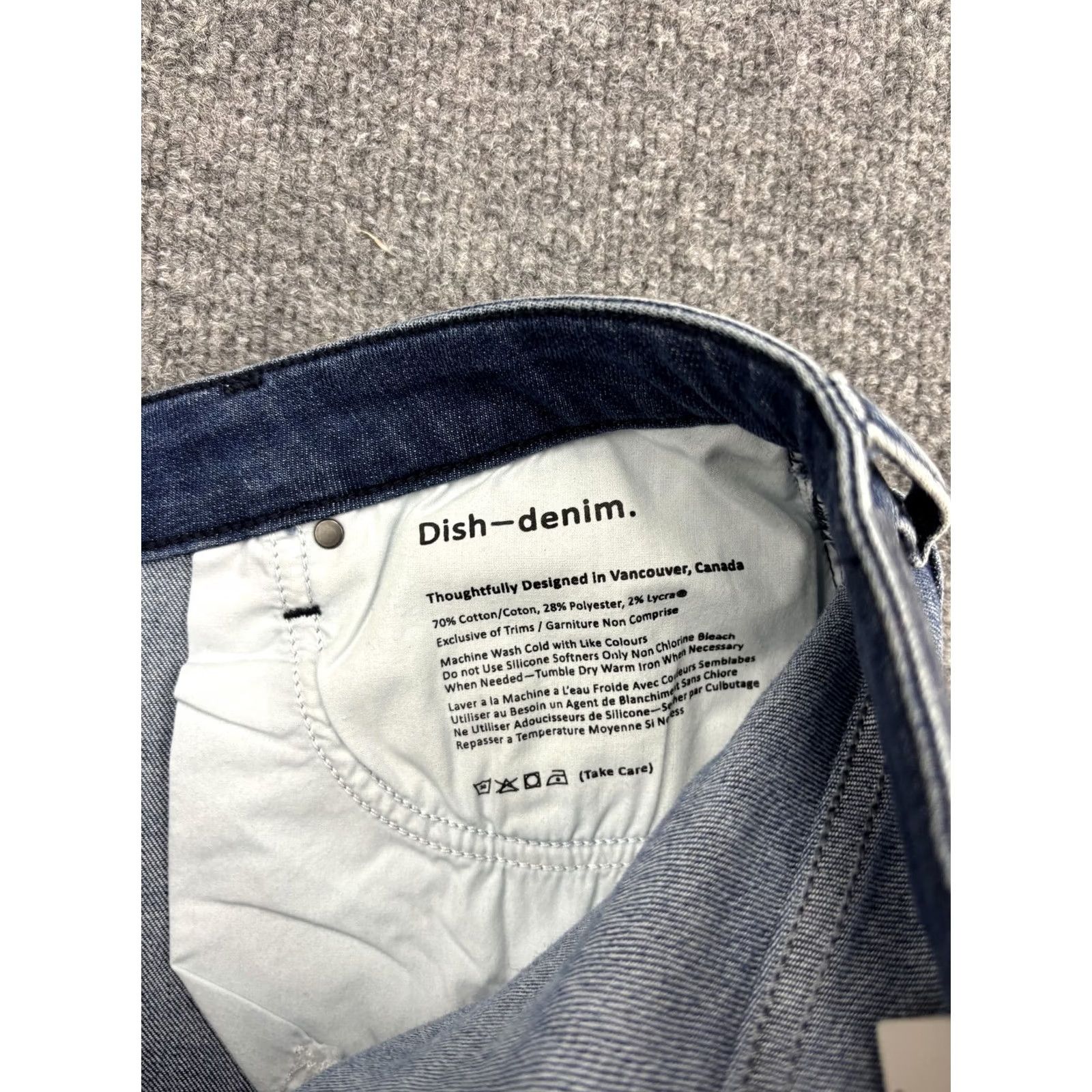 Denime Dish Denim Shorts Mens 32 Blue Adaptive Denim Stretch 5 Pocket Bermuda Medium Wash Size US 32 / EU 48 - 6 Thumbnail