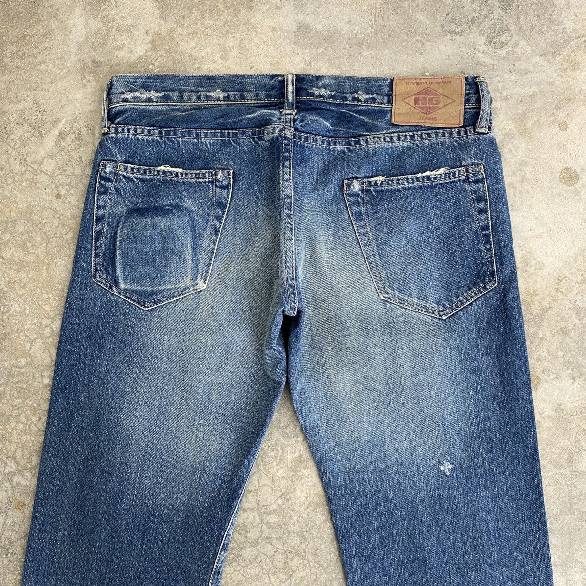 Hysteric Glamour 2000’s Hysteric Glamour Studded Distressed Selvedge Jeans Size US 31 - 13 Thumbnail