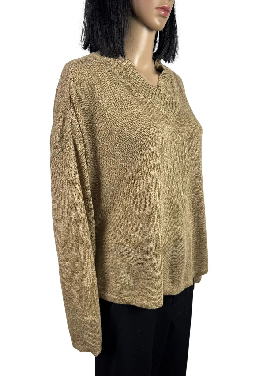 Ivan Grundahl Ivan Grundahl Linen Knit V-Neck Jumper size L Size L / US 10 / IT 46 - 4 Thumbnail