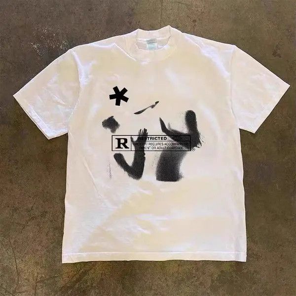 Vintage Vintage Street Fuzzy Print Casual Short Sleeve T-Shirt Size US XXL / EU 58 / 5 - 1 Thumbnail