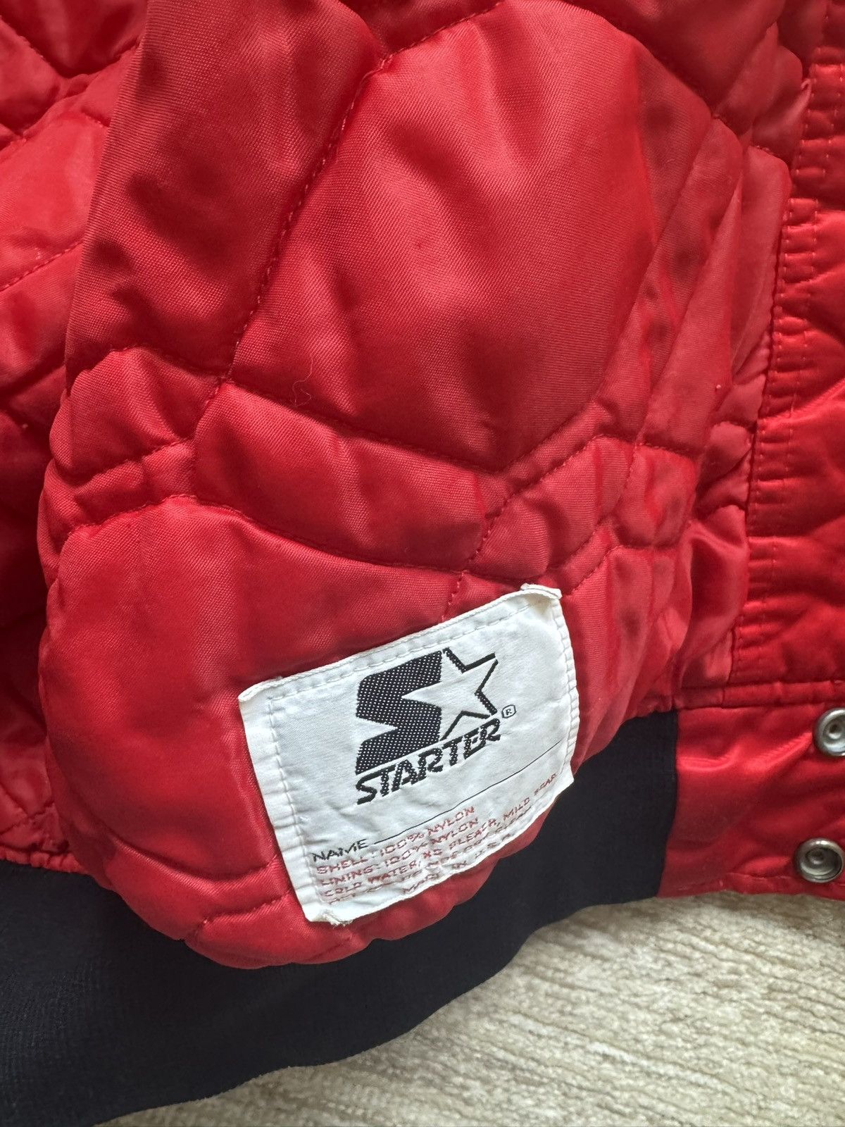 Starter Vintage Starter Chicago Blackhawks Jacket (extra Patches) Size US L / EU 52-54 / 3 - 8 Thumbnail