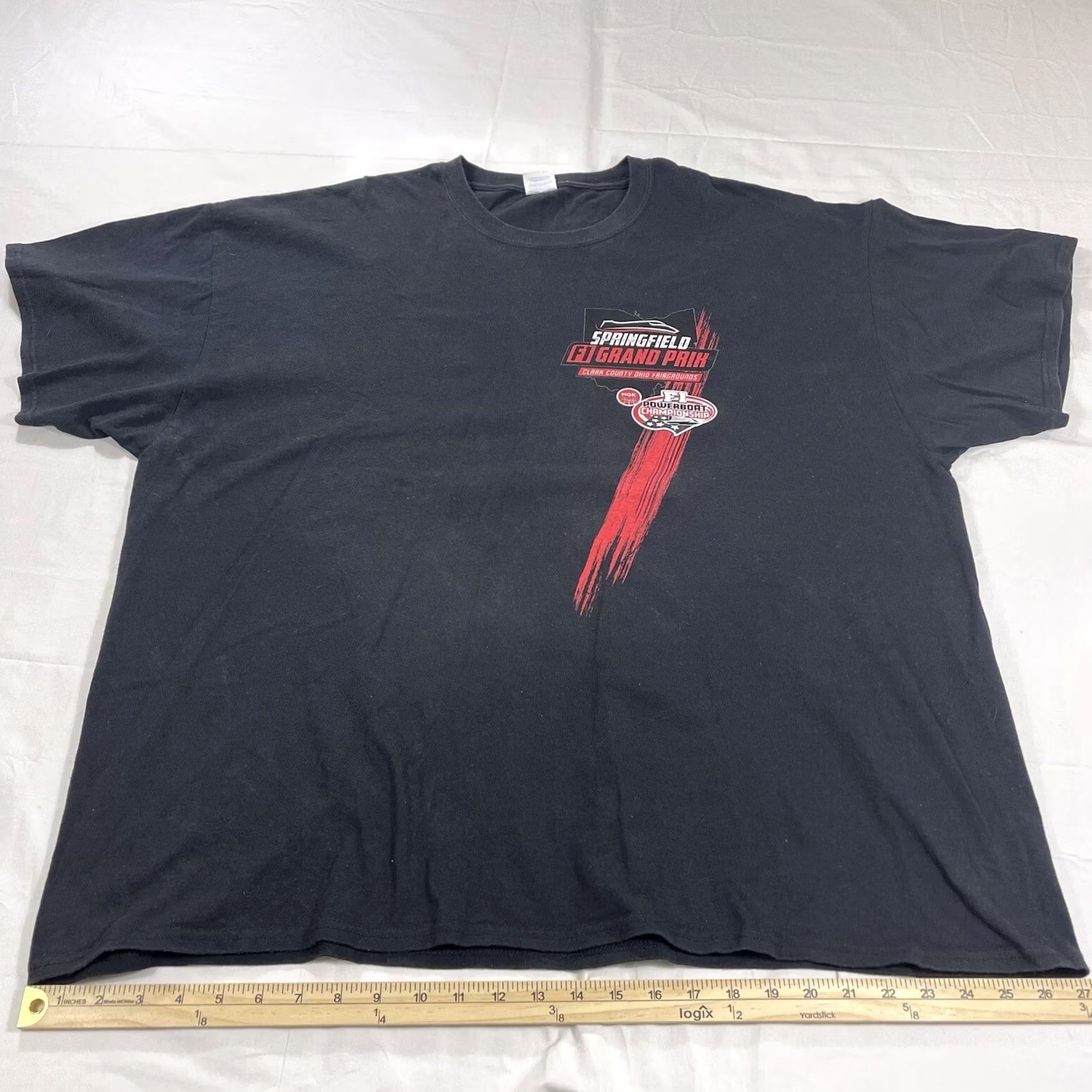 Vintage Powerboat Men's 3XL T-Shirt Port and Company Black Crew Neck Short Sleeve Logo USA 90s Mens Size US XXL / EU 58 / 5 - 7 Thumbnail