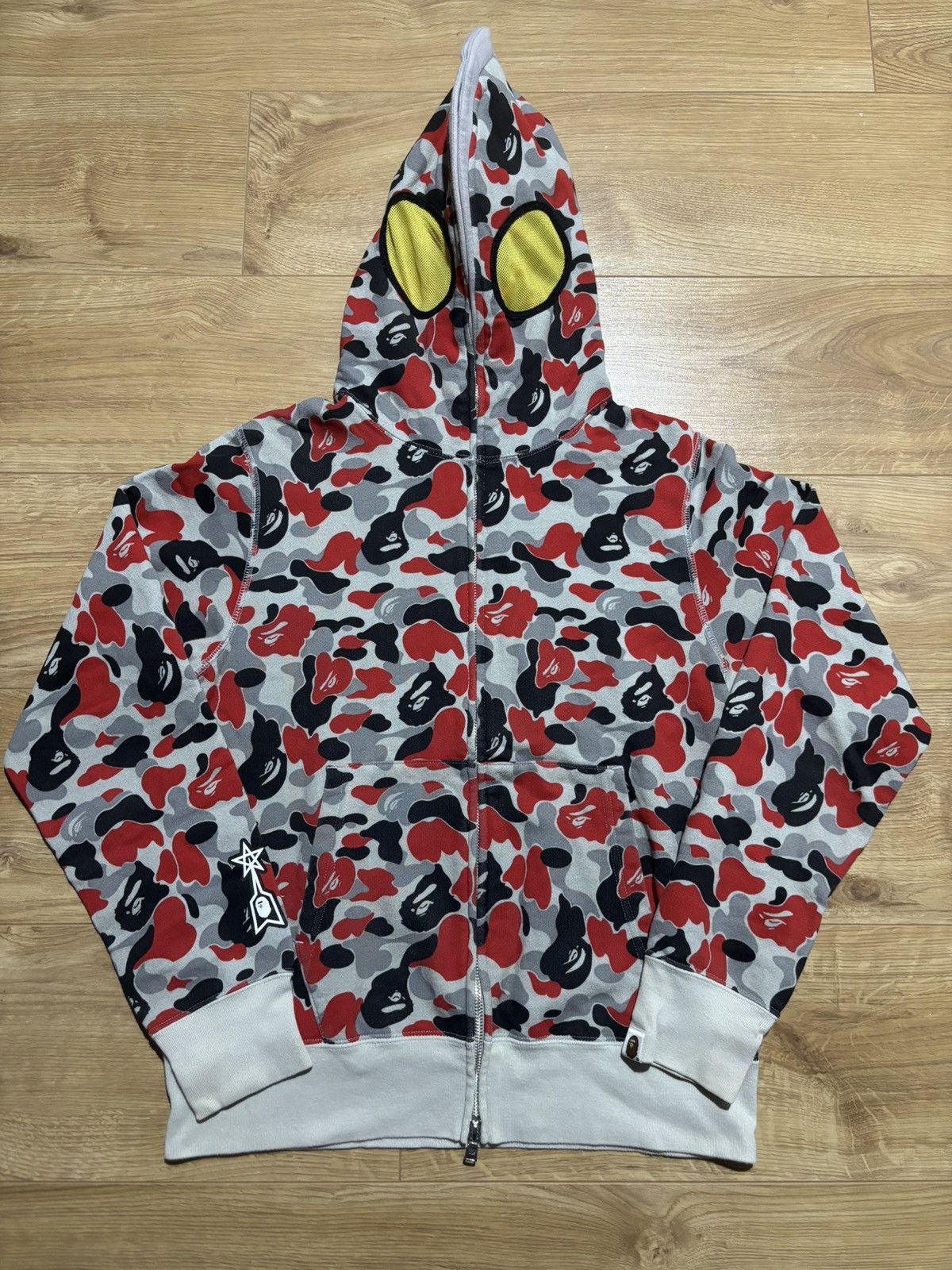 Ultraman x BAPE camo full zip hoodie