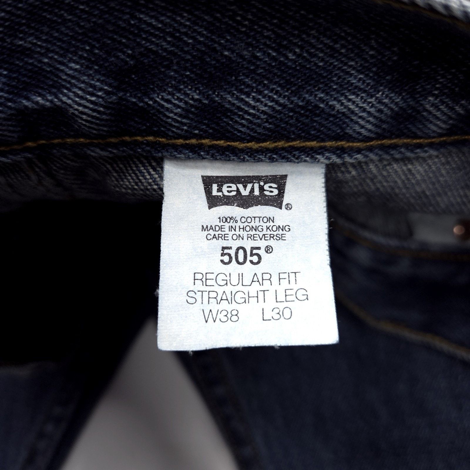 Levi's Vintage Levis 505 Jeans Mens 38x30 EUC Dark Blue Denim Retro Size US 38 / EU 54 - 2 Thumbnail