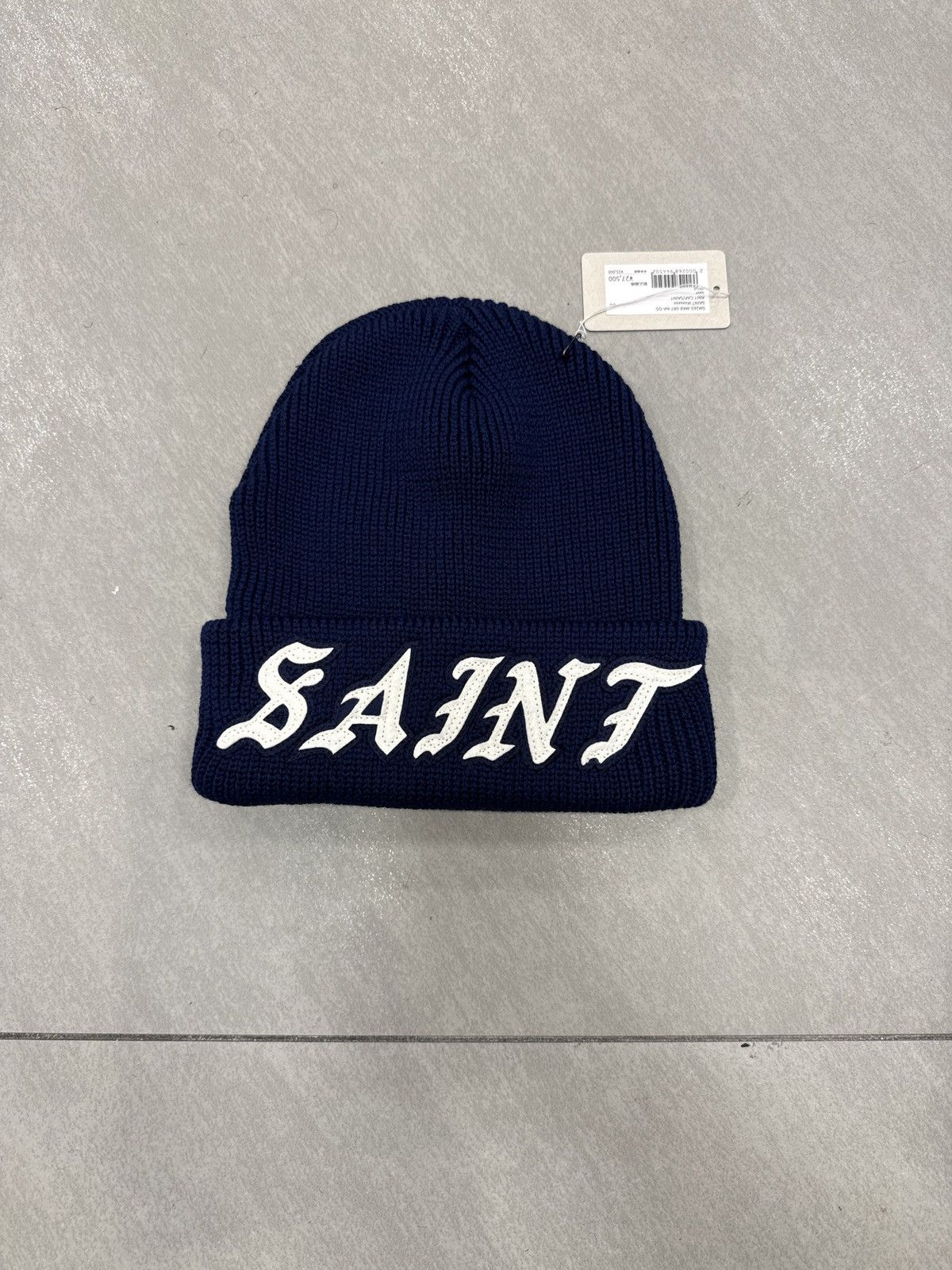 Saint Michael Saint Michael FW24 Navy Beanie Size ONE SIZE - 1 Thumbnail