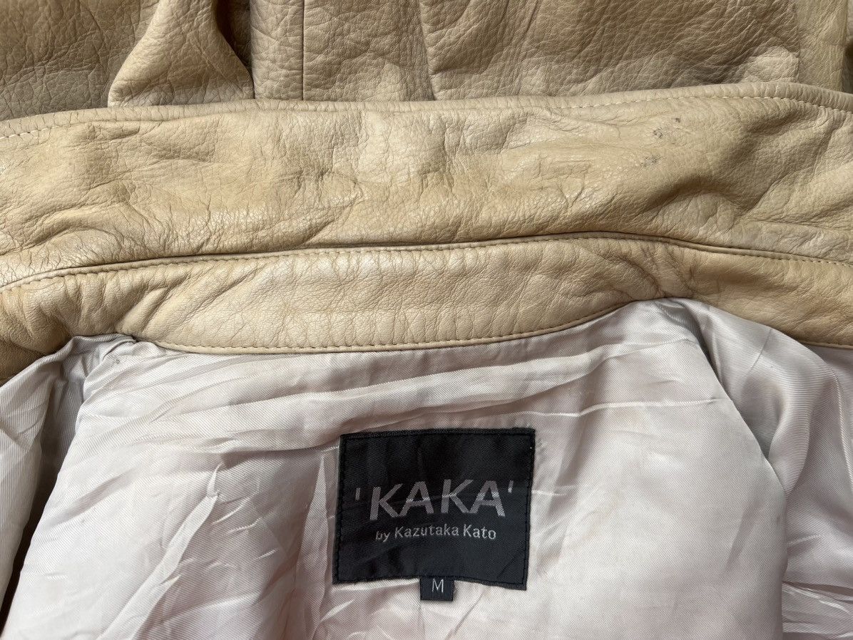 Leather Vintage Kazutaka Kato KAKA Fade Patina Cowhide Leather Shirt Size US M / EU 48-50 / 2 - 23 Thumbnail