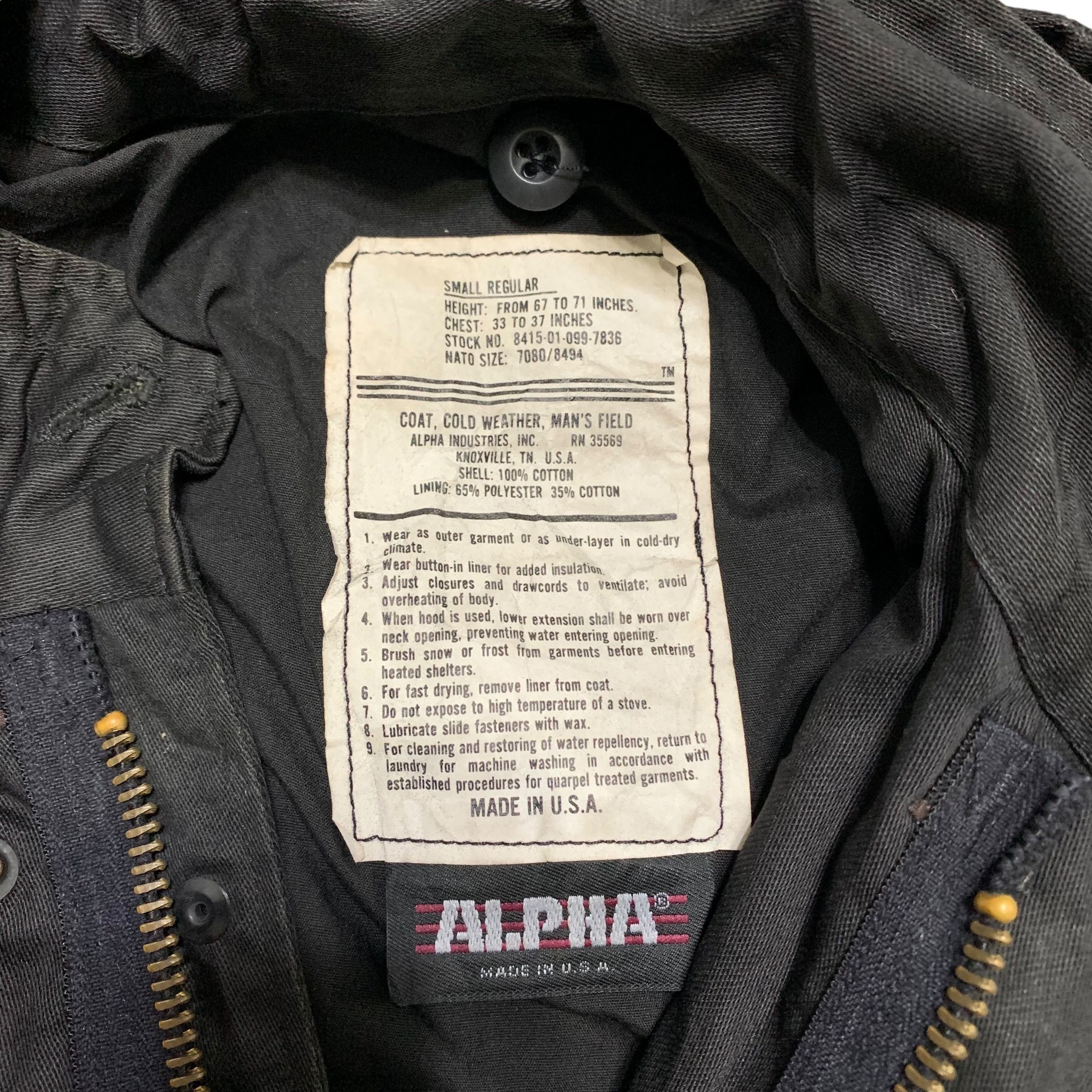 Alpha Industries Vintage 70s Alpha Industries Parka Jacket Scovill Zipper Size US S / EU 44-46 / 1 - 7 Thumbnail