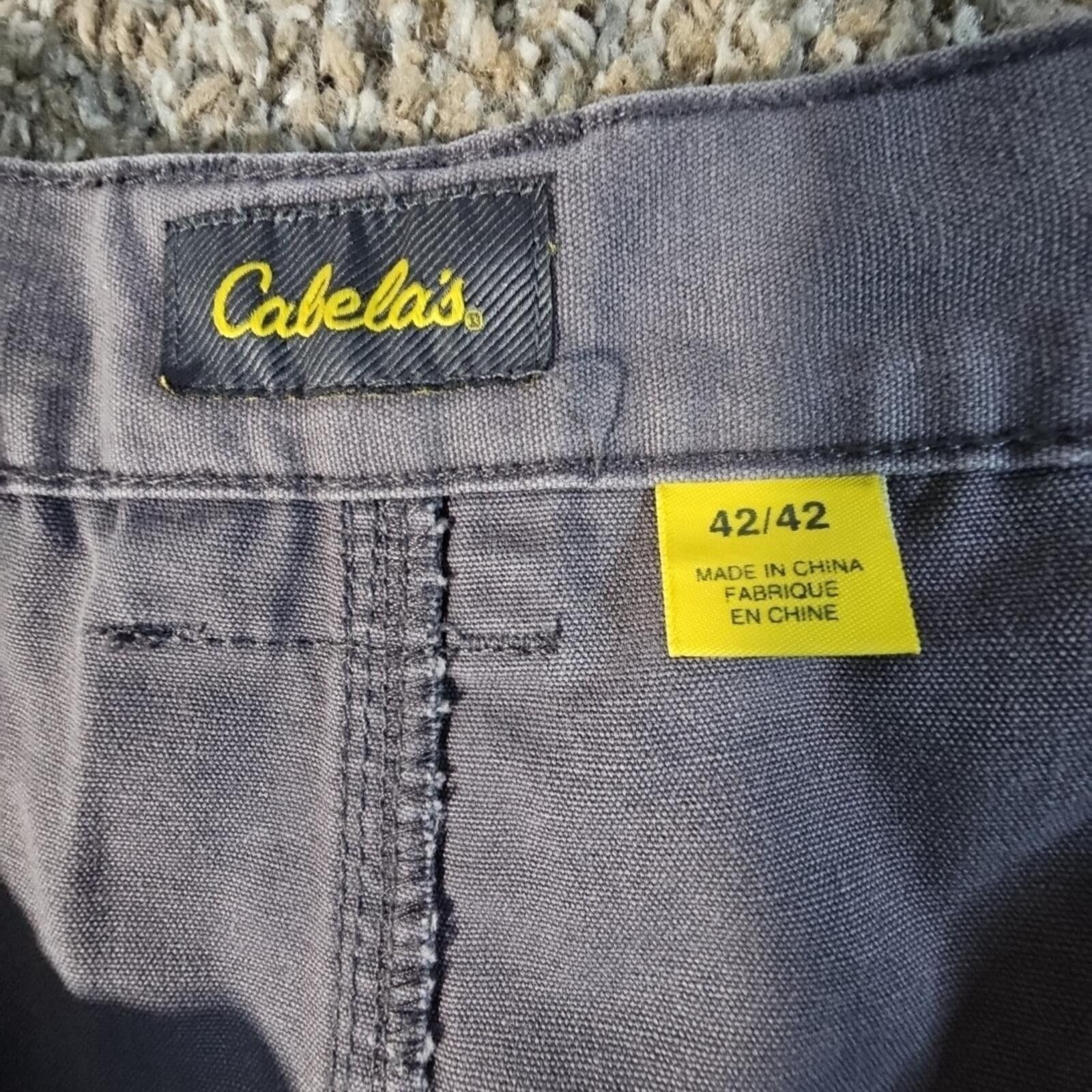 Cabelas Cabelas 42/42 Gray Cargo Flex Waist Shorts Size US 42 / EU 58 - 4 Thumbnail
