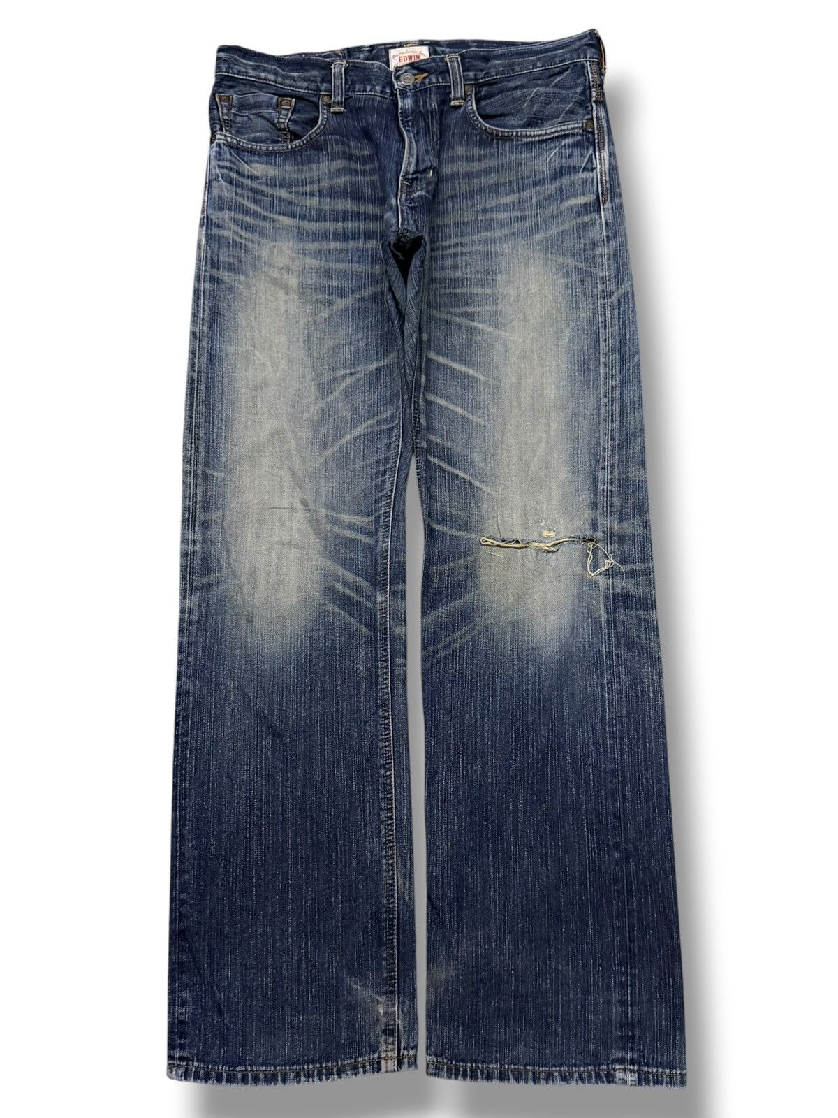 Edwin Vintage Edwin 404 XV Japan Denim Jeans | Loose Straight W35 Size US 35 - 2 Thumbnail