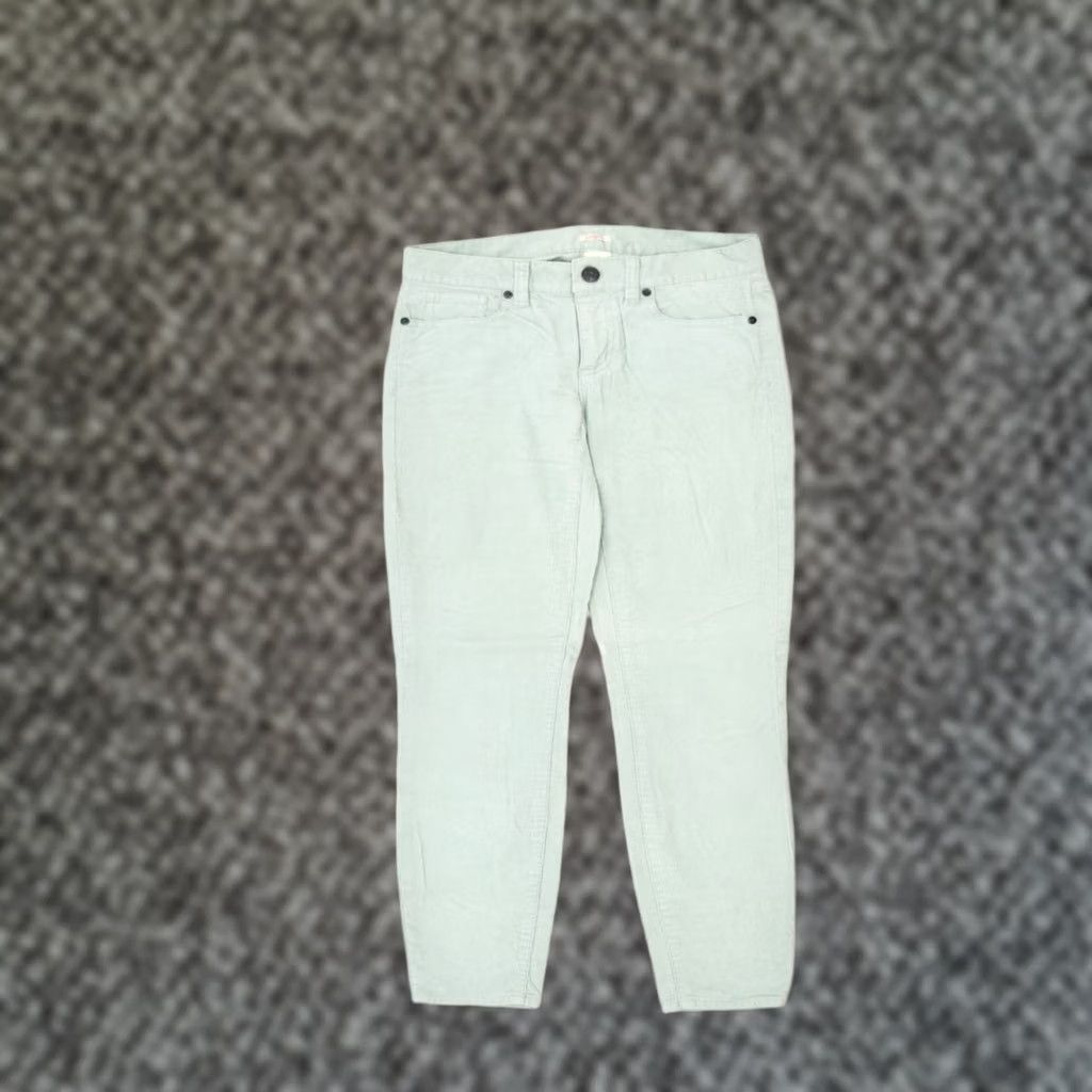 J.Crew J. CREW Womens Trousers Toothpick Tapered Corduroy Turquoise W26 L28 Size 26" / US 2 / IT 38 - 1 Thumbnail