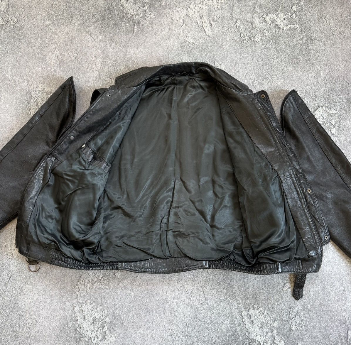 Vintage Leather L aviator bomber pilot jacket transformer vest coat Size US L / EU 52-54 / 3 - 14 Thumbnail