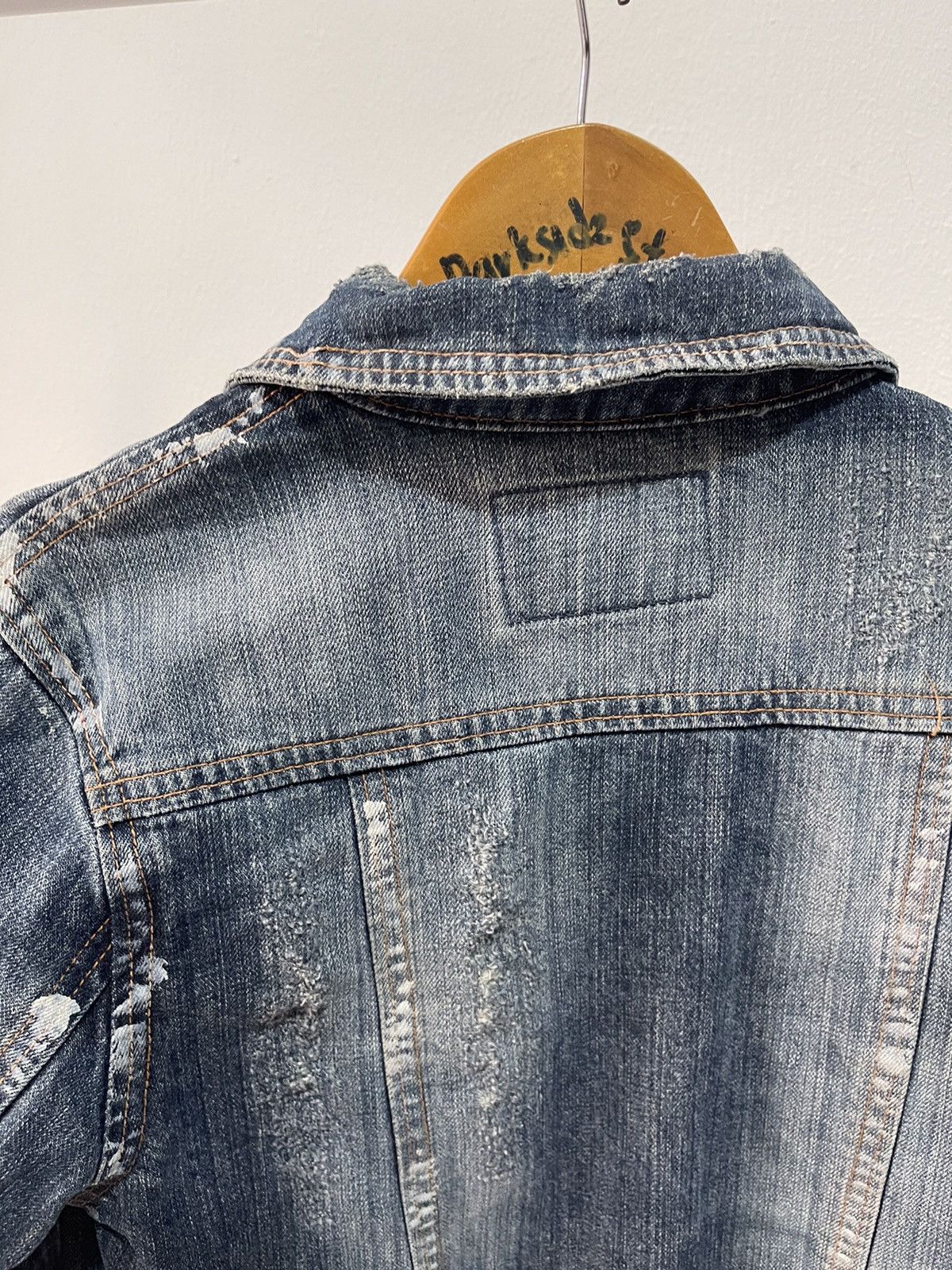 If Six Was Nine 2000s Angel Equal Trashed Denim Jacket A5 Size US S / EU 44-46 / 1 - 10 Thumbnail