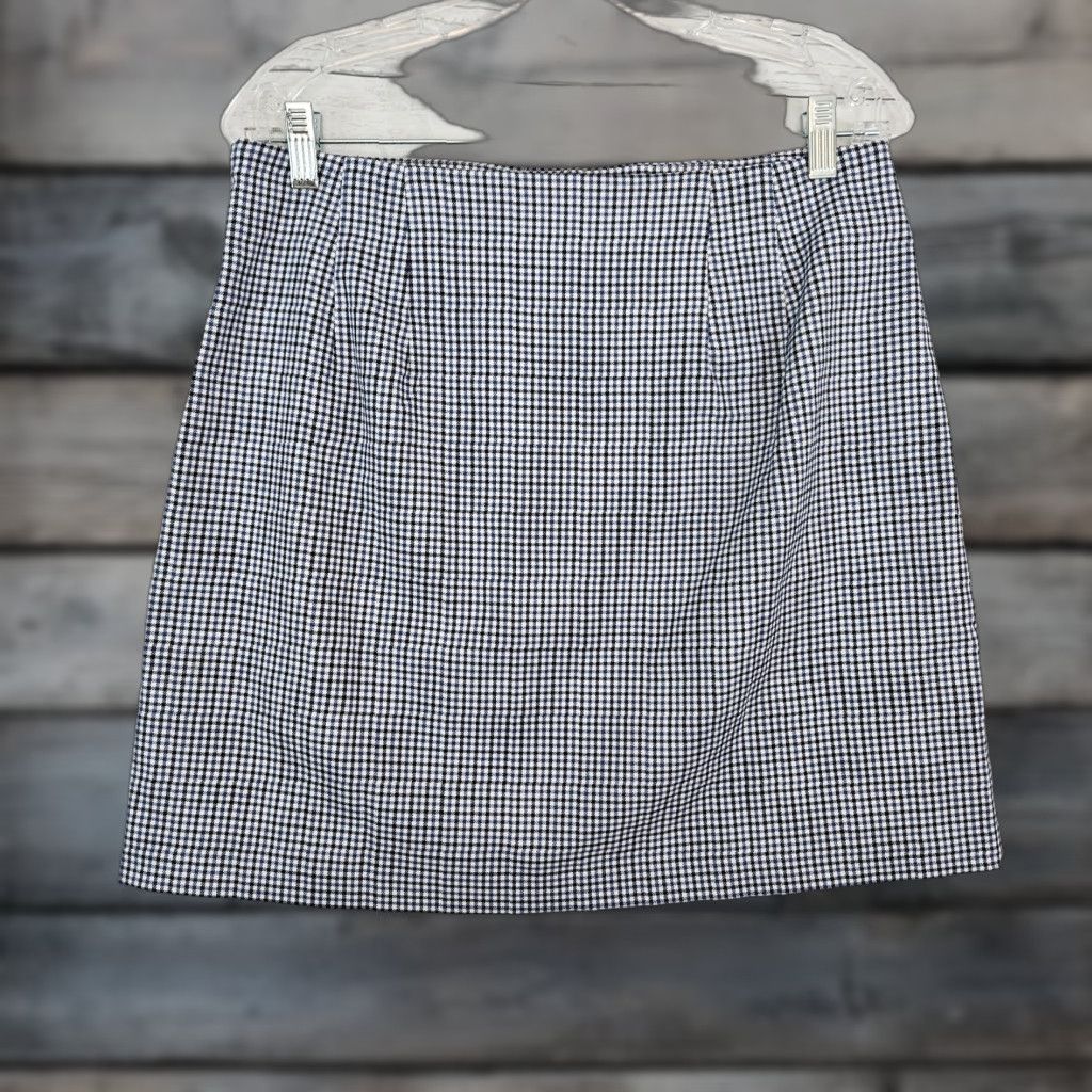 Loft VINTAGE Ann Taylor LOFT Womens Skirt Sz 10 Blue Black Side Zip Size 32" / US 10 / IT 46 - 1 Thumbnail