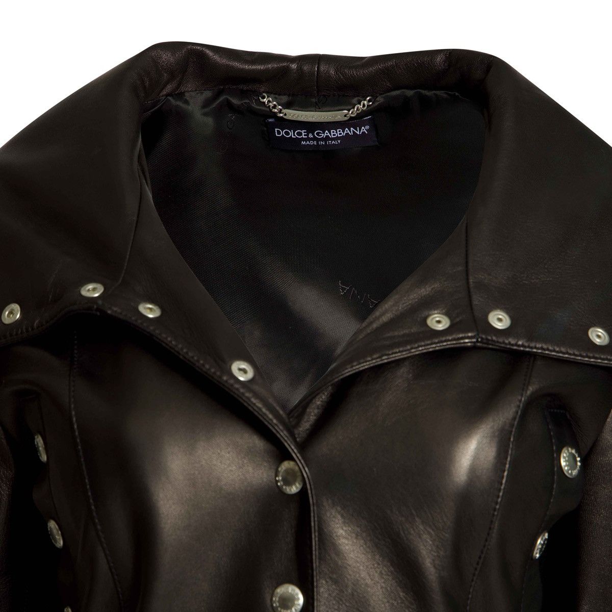 Dolce & Gabbana 2003 snap leather jacket Size M / US 6-8 / IT 42-44 - 6 Thumbnail
