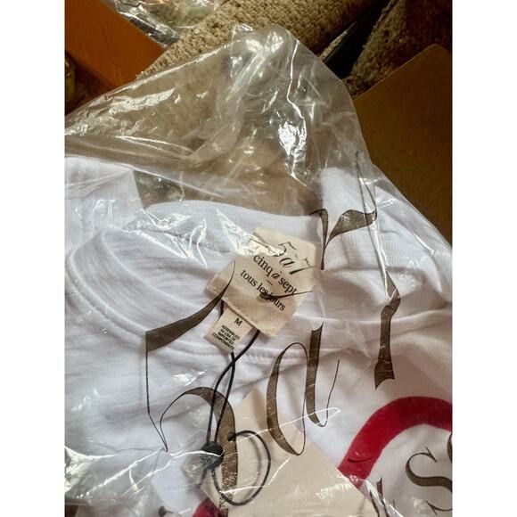 Cinq a Sept Cinq à Sept J'adore Heart Shrunken Tee M Size M / US 6-8 / IT 42-44 - 5 Thumbnail