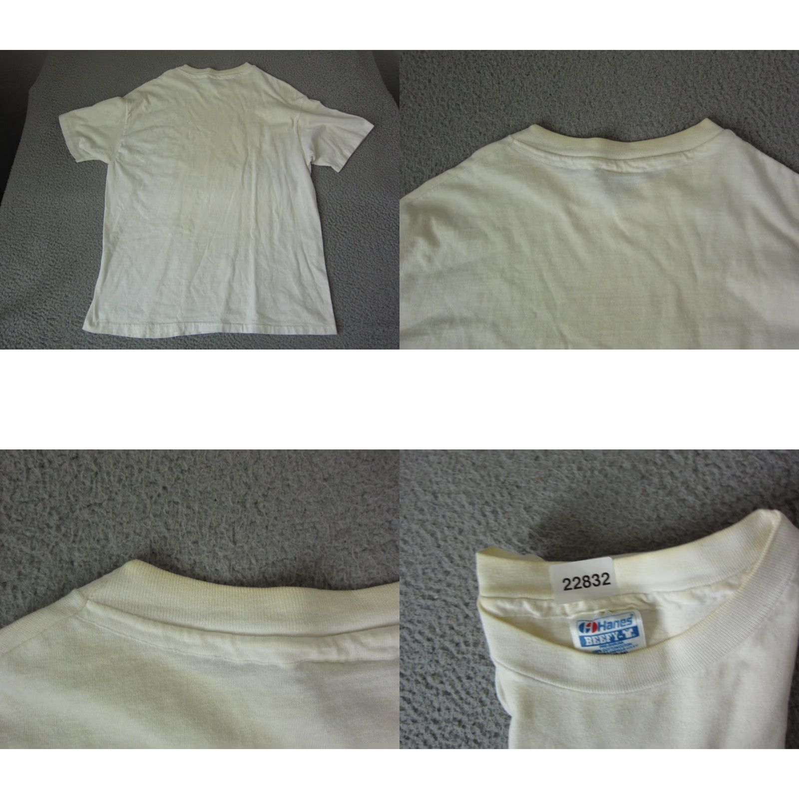 Hanes VINTAGE Hanes Shirt Mens Adult Large White 90s Eagle Crew Neck Short Sleeve California 80s 90s Men’s Shirt Size US L / EU 52-54 / 3 - 9 Thumbnail