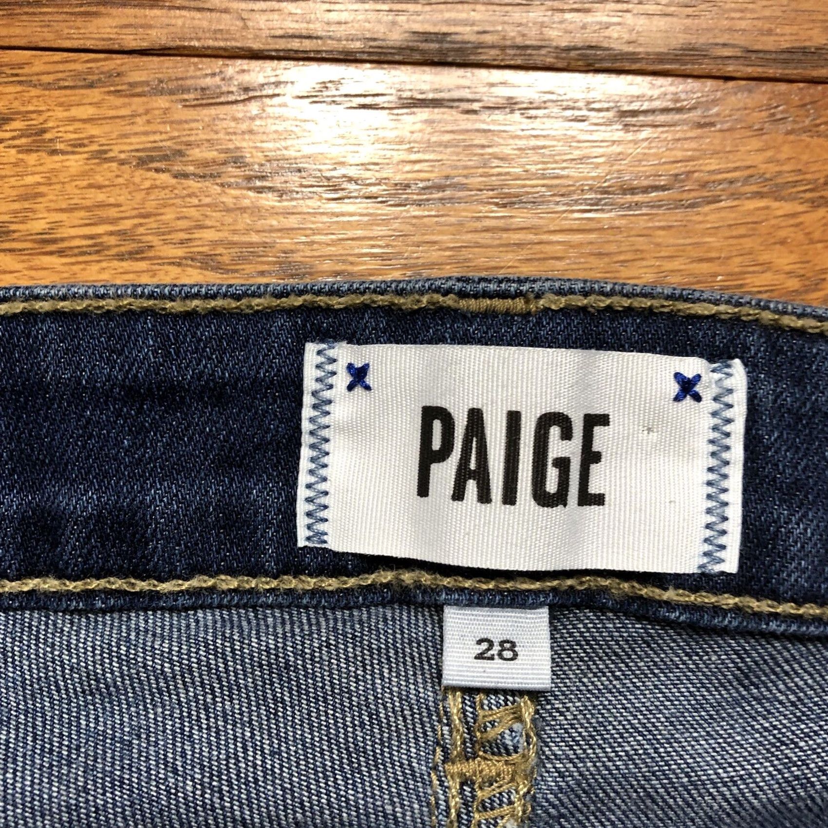 Paige VINTAGE Paige Jeans Verdugo Ultra Skinny Tag 28 X 29 Distressed Blue Denim Jeans Womens Slim 5-Pocket Bohemian USA City Size 28" / US 6 / IT 42 - 6 Thumbnail