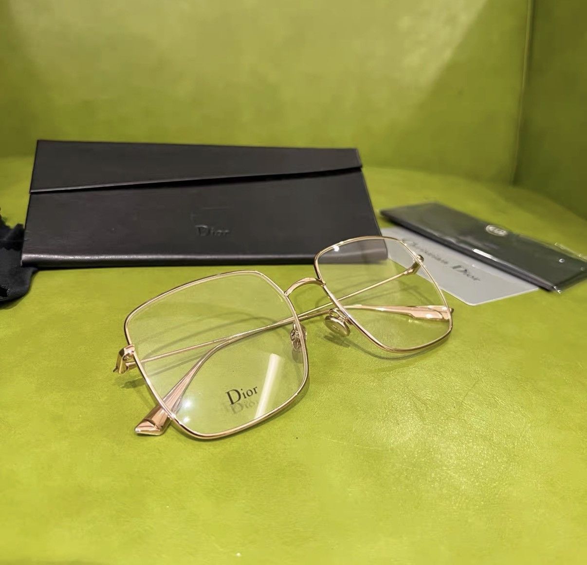 Dior Dior Rose Gold Alloy Optical Glasses J42 Size ONE SIZE - 2 Thumbnail