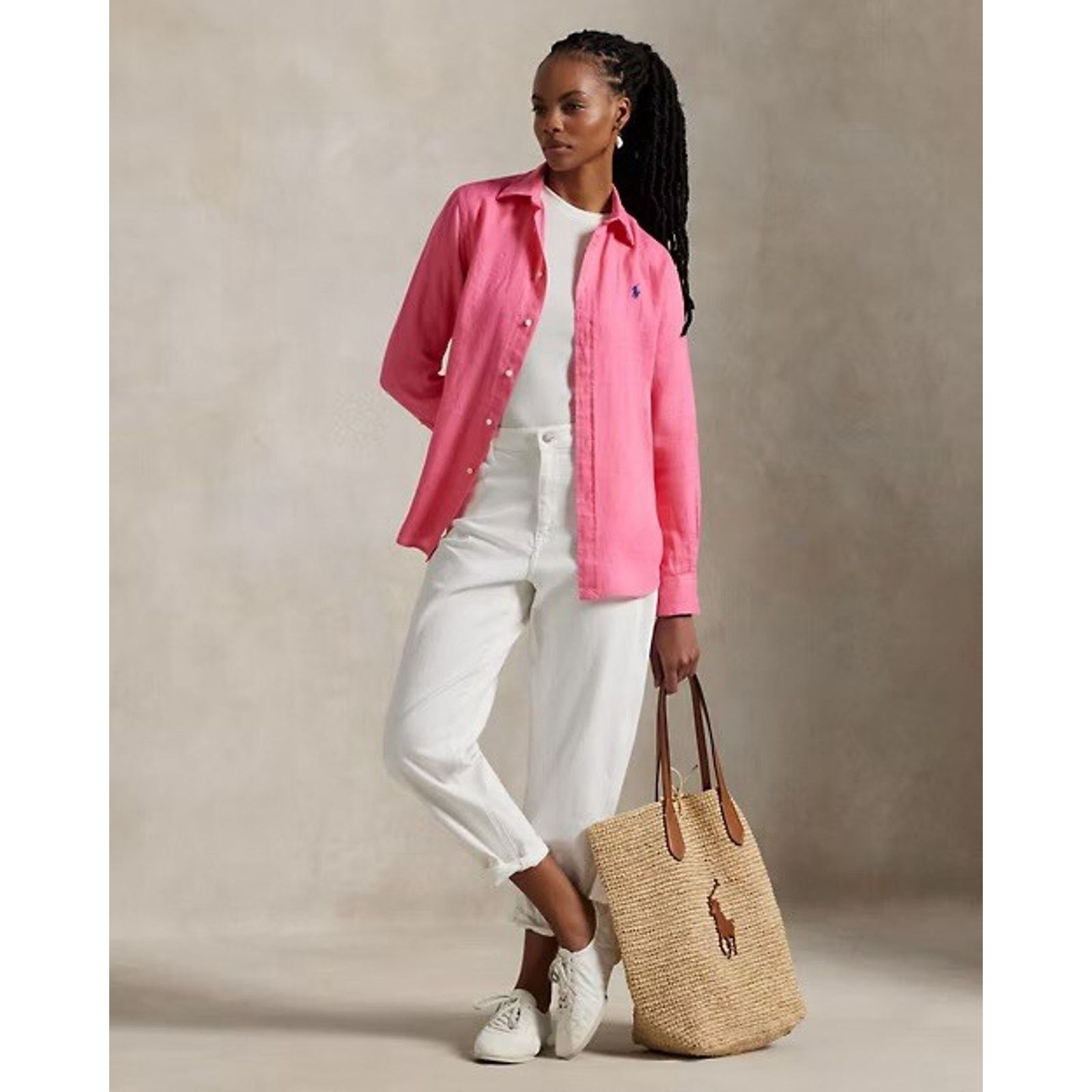 Polo Ralph Lauren NWT Polo Ralph Lauren Relaxed Fit Linen Shirt Hot Fuchsia L Size L / US 10 / IT 46 - 2 Thumbnail