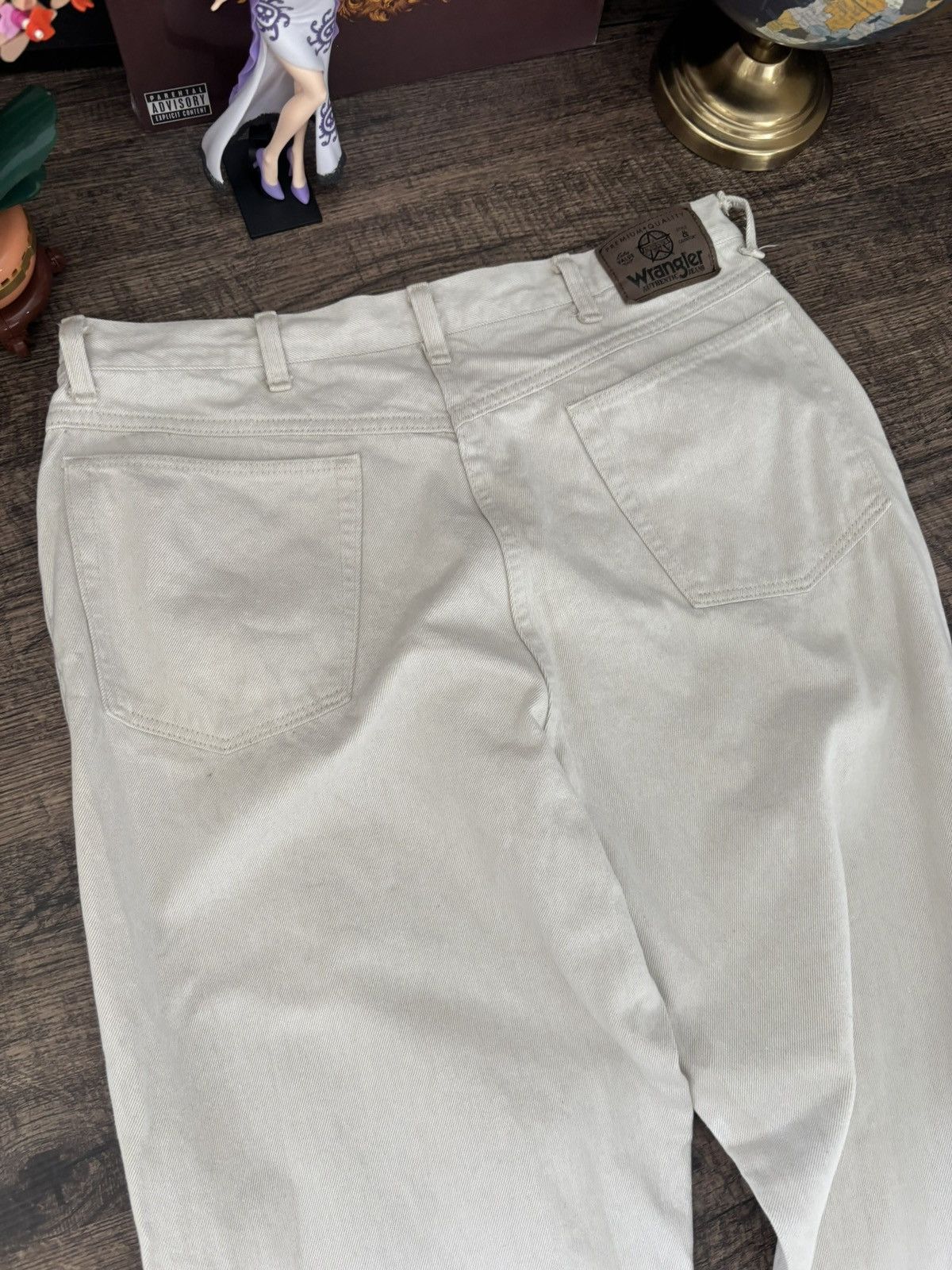 Wrangler 80s Wrangler White 38x32 Vintage Denim Jeans Size US 38 / EU 54 - 3 Thumbnail