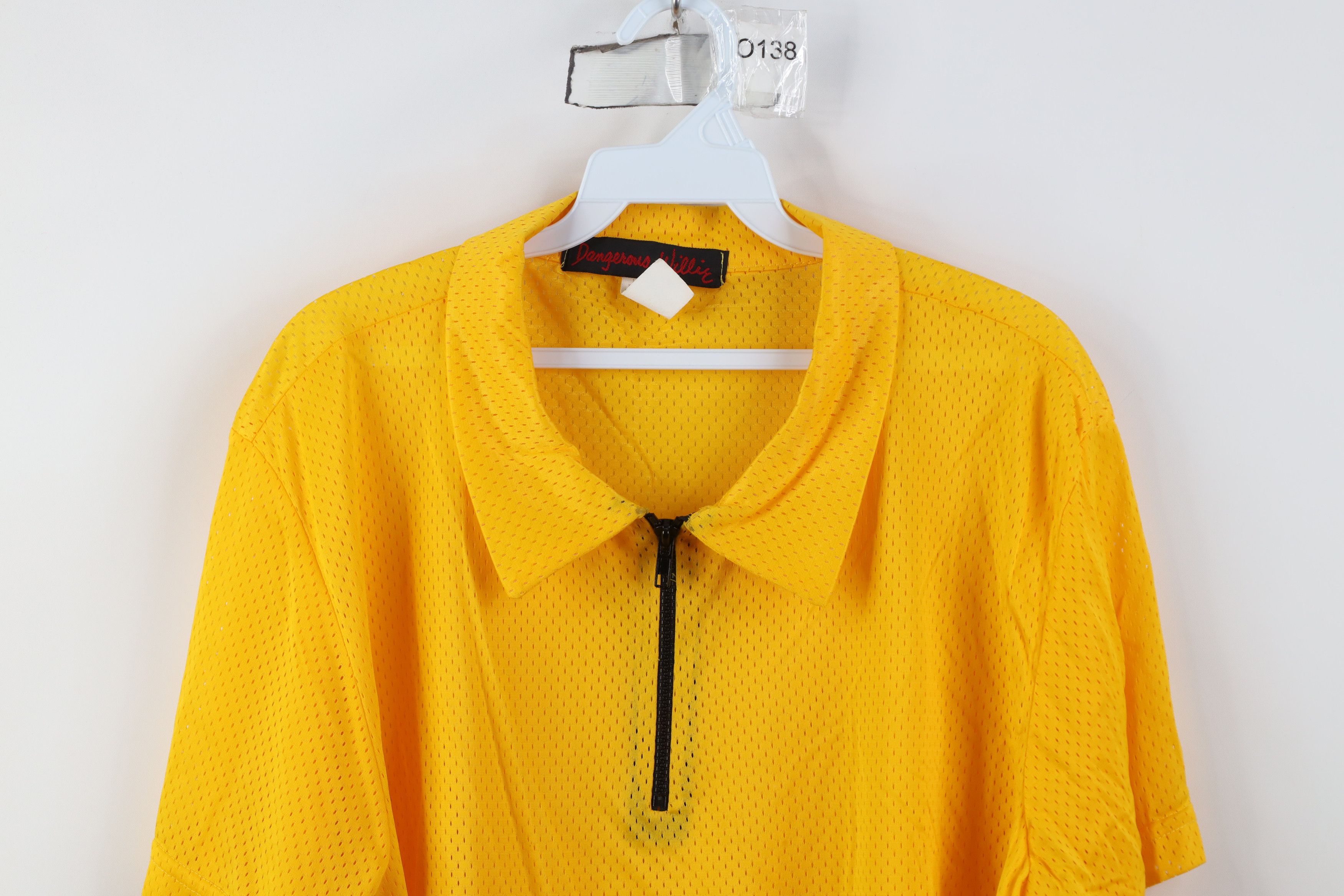Vintage Vintage 90s Streetwear Dance Rave Half Zip Polo Shirt USA Size US XL / EU 56 / 4 - 2 Thumbnail