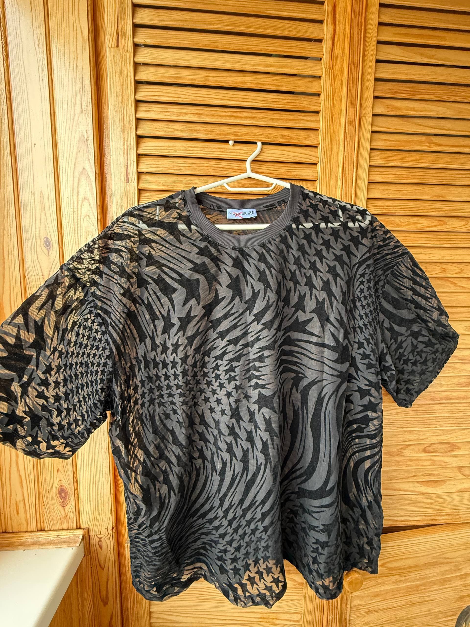 H&M × Mugler Mugler H&M Swirling Star Mesh T-shirt Size US M / EU 48-50 / 2 - 1 Thumbnail