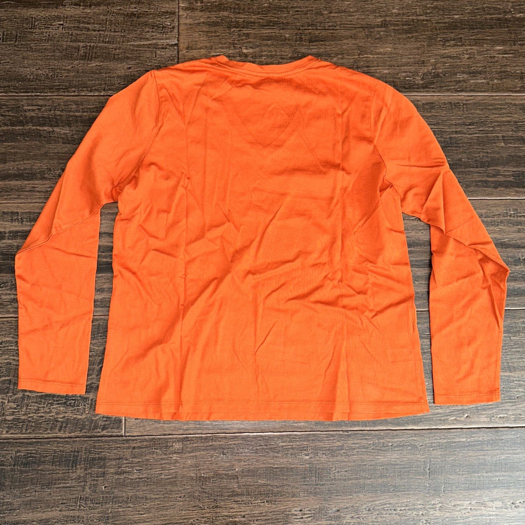 Lands' End VINTAGE Lands' End Vneck Longsleeve Shirt Womens M Dark Ginger 100% Cotton Peru Size M / US 6-8 / IT 42-44 - 5 Thumbnail