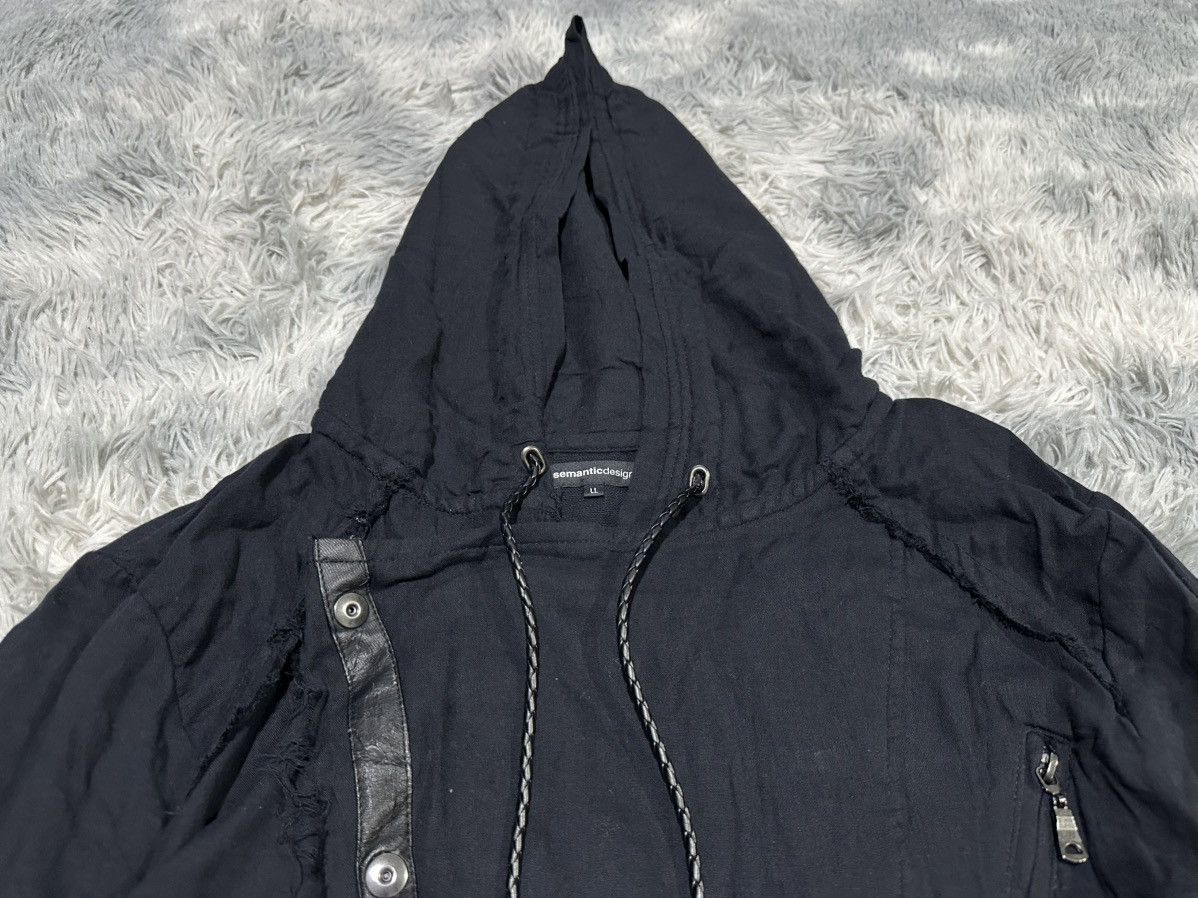 semanticdesign 🔥Sick Y2K Semantic Design Asymmetric Ninja Hoodie Raw Hem Size US L / EU 52-54 / 3 - 12 Thumbnail