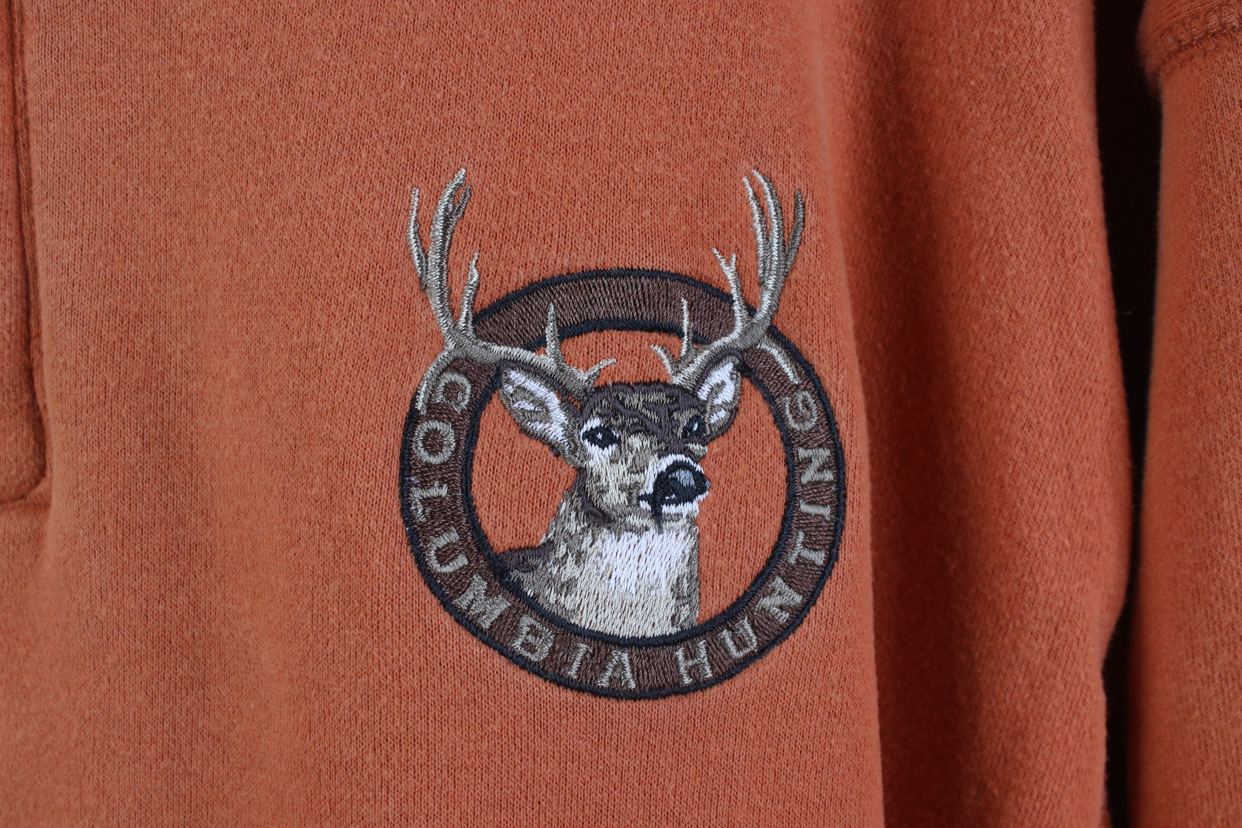 Columbia Vintage Y2K Columbia Buck Hunting 1/4 Zip Sweatshirt Orange Size US M / EU 48-50 / 2 - 4 Thumbnail