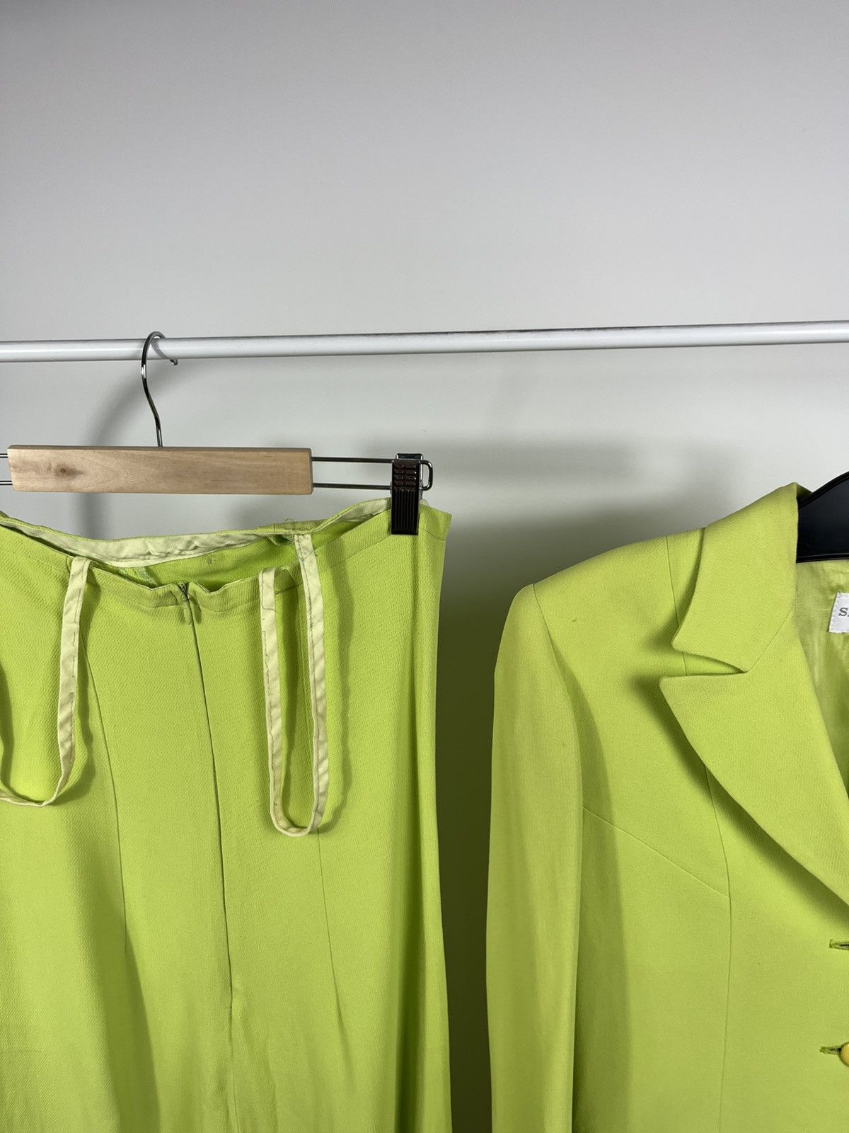 Other Vintage Sportstaff Lime Green Pantsuit Blazer Trouser Set 44 Size M / US 6-8 / IT 42-44 - 5 Thumbnail
