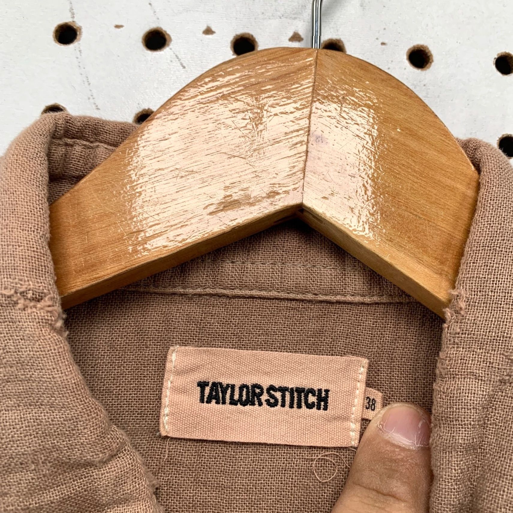 Taylor Stitch Taylor Stitch Button Shirt Mens 38 Fit Small Brown Distressed Long Sleeve Shirt Size US S / EU 44-46 / 1 - 4 Thumbnail
