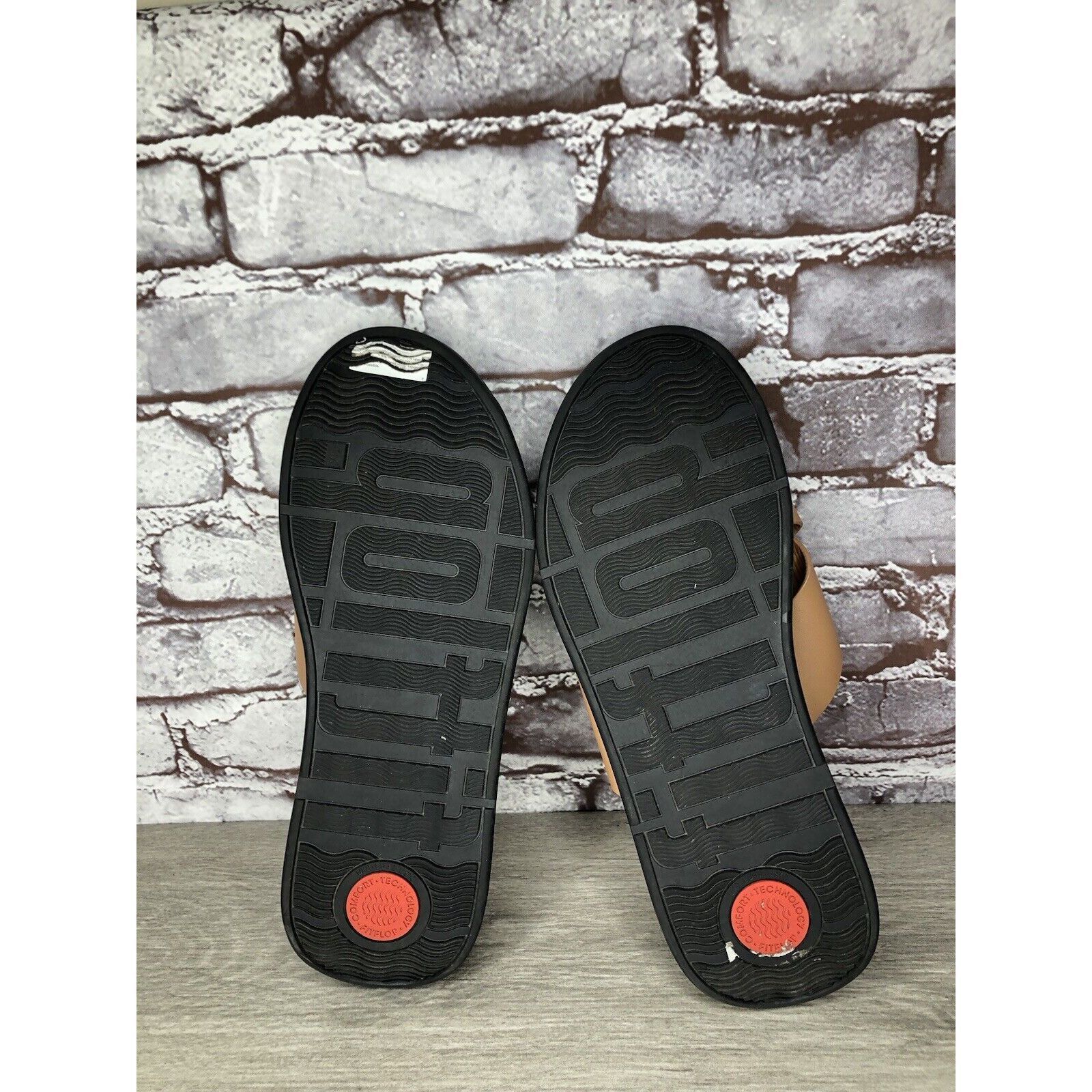 Other Fitflop F-Mode Brown Leather Flatform Cross Strap Slides Wom Size US 10 / IT 40 - 6 Thumbnail