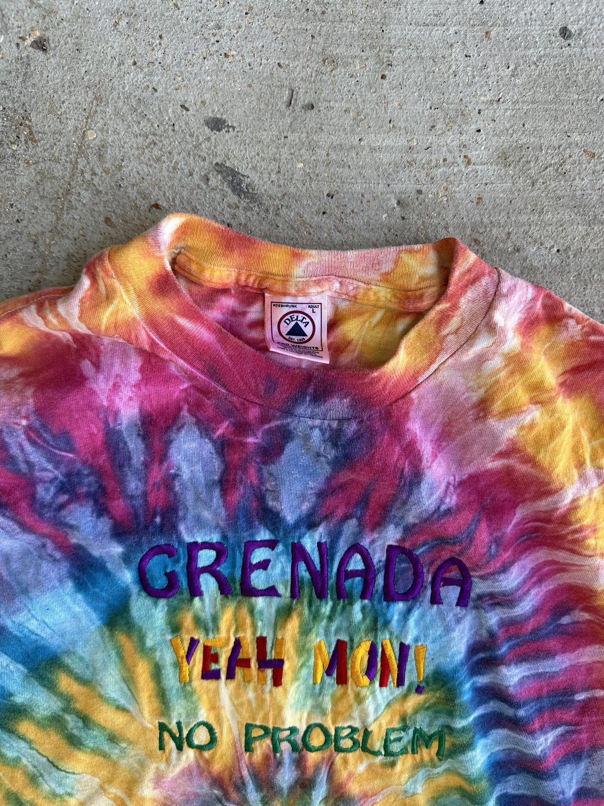 Vintage Vintage Grenada Jamaican Tye Dye T Shirt Size US L / EU 52-54 / 3 - 2 Thumbnail