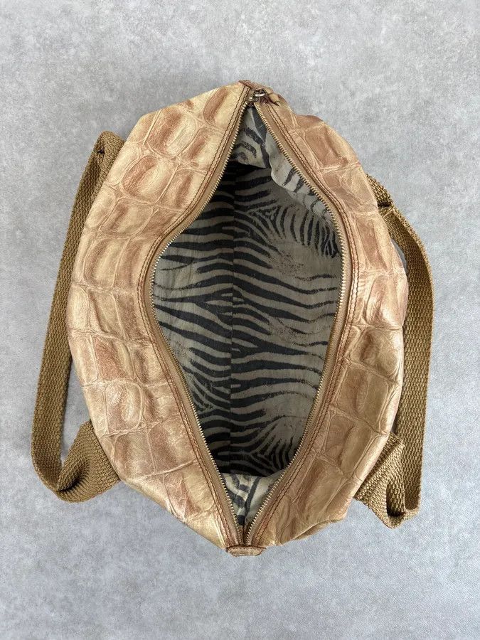 Roberto Cavalli Roberto Cavalli Beige Crocodile Effect Bag Size ONE SIZE - 9 Thumbnail