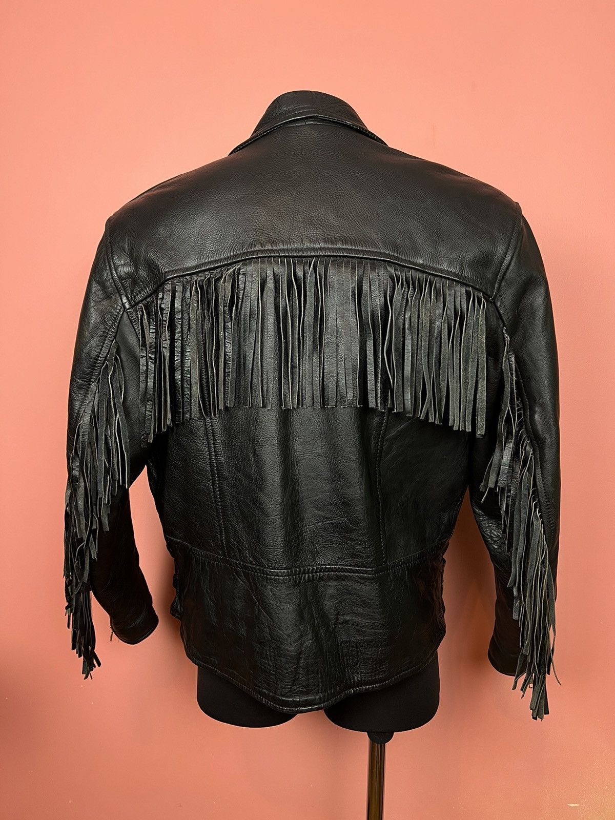 Leather jacket vintage rare cowboy USA hype streetwear
