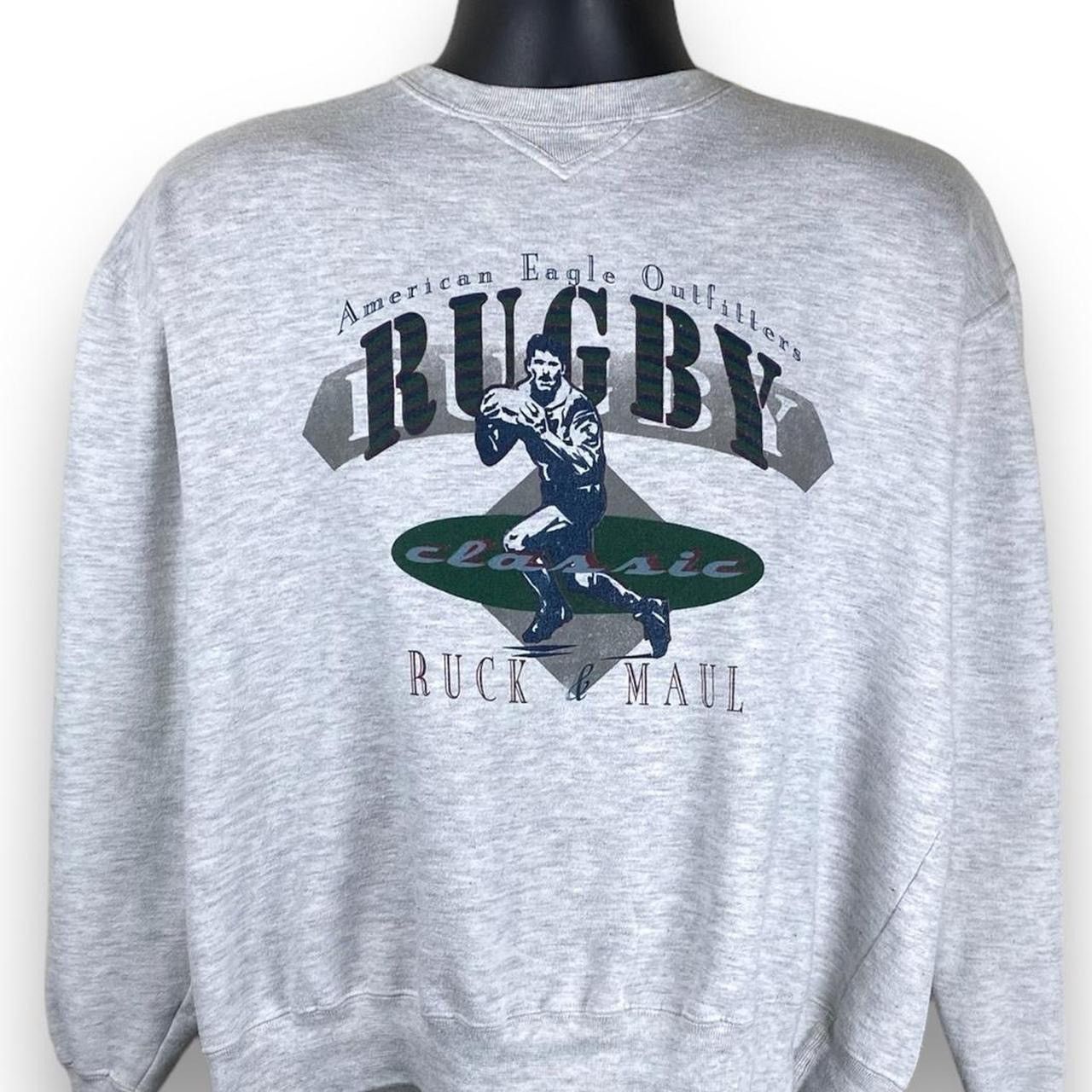 American Eagle Outfitters × Vintage Vintage American Eagle Outfitters Rugby Sweatshirt Size US S / EU 44-46 / 1 - 1 Thumbnail