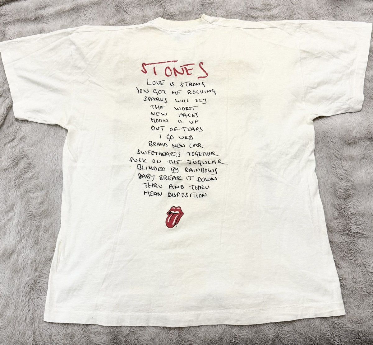 Vintage 1995 Rolling Stones Voodoo Lounge Official Tour T-shirt Size US XL / EU 56 / 4 - 4 Thumbnail