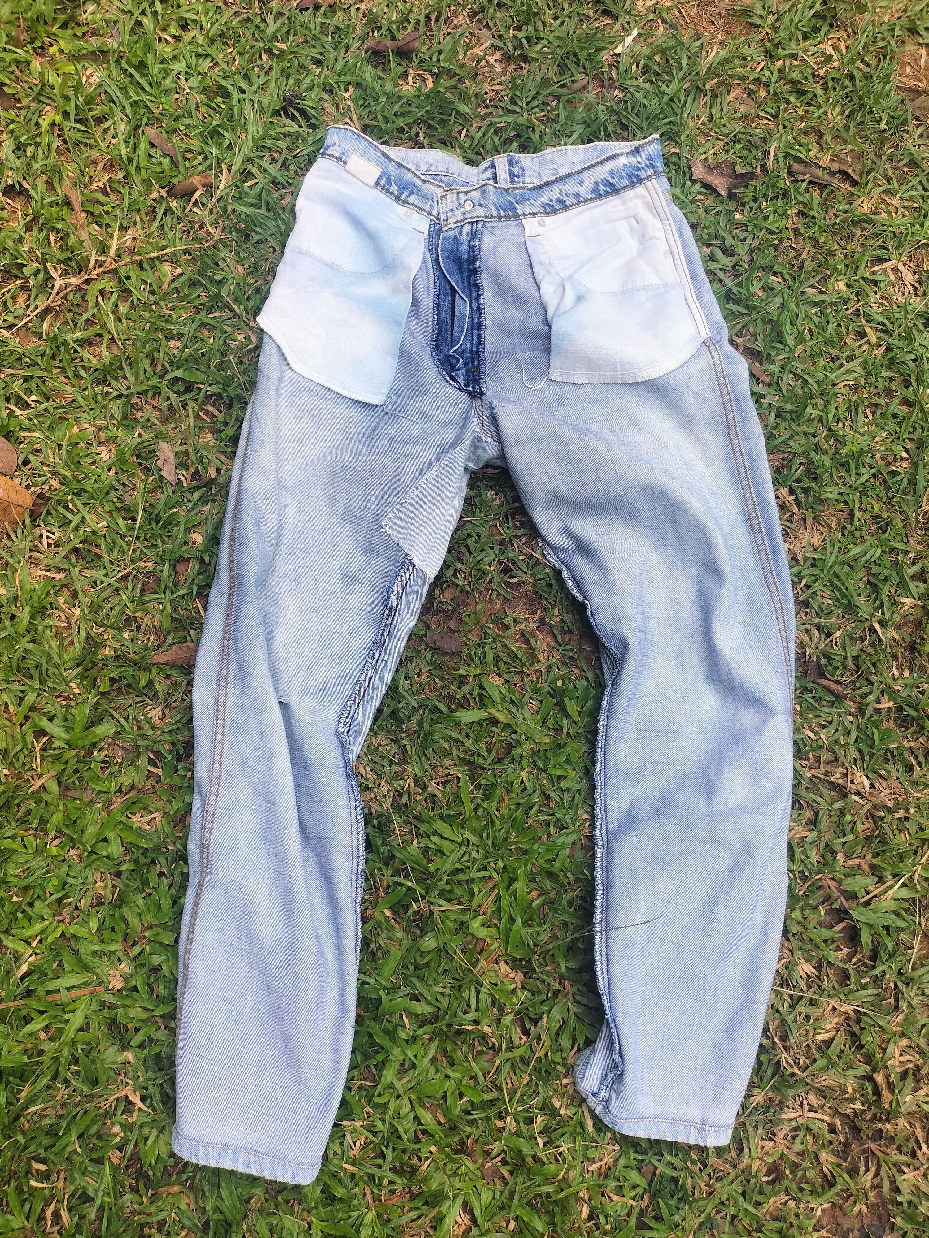 Levi's Vintage Levis Big E Asid Wash Faded Distressed black logo Size US 31 - 18 Thumbnail