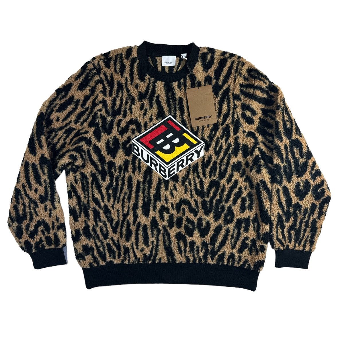 Burberry NWT Burberry Leopard Print Fleece Sweater Size US M / EU 48-50 / 2 - 1 Thumbnail